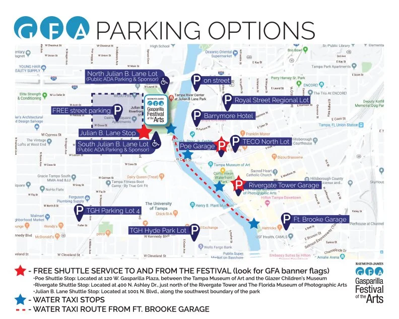Parking, Transportation & Lodging — Gasparilla Festival of the Arts