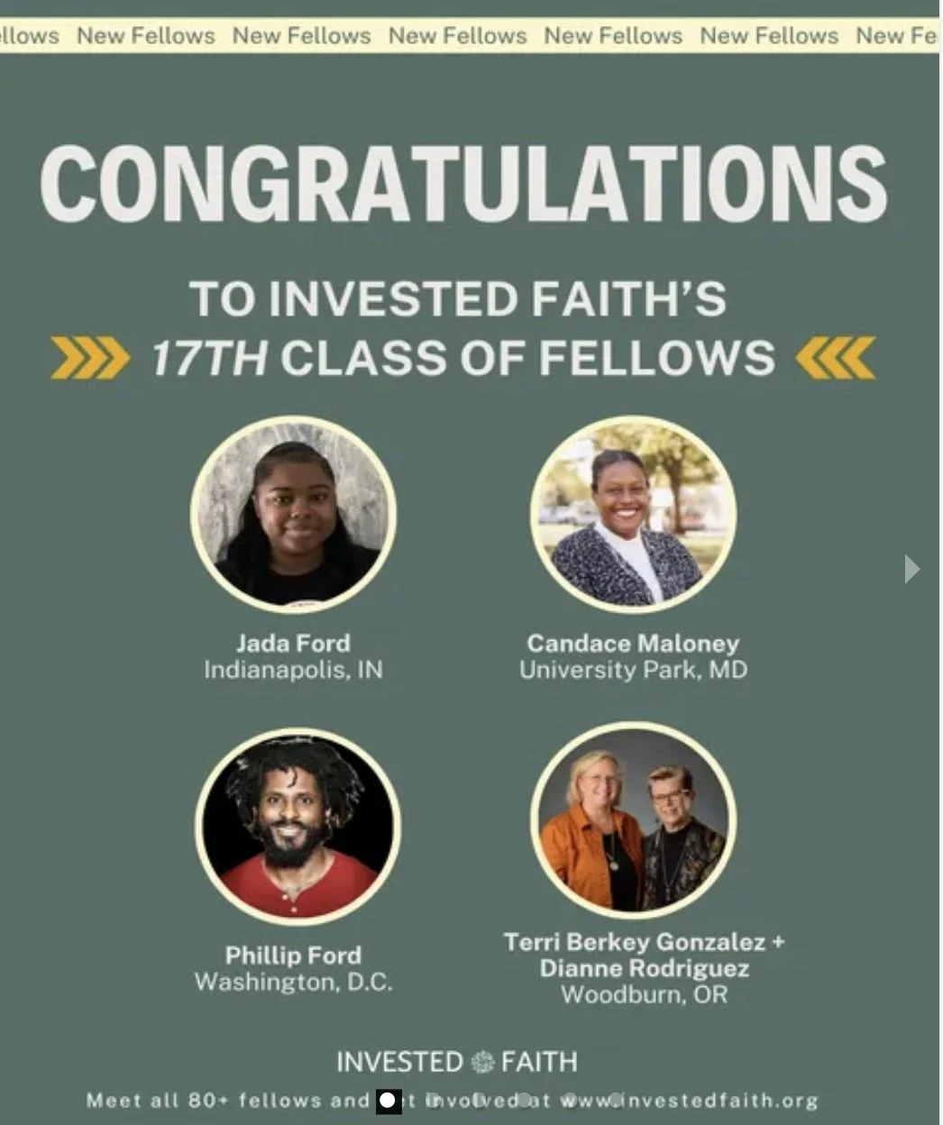 Press Release: Invested Faith Announces 17th Class of Invested Faith Fellows 