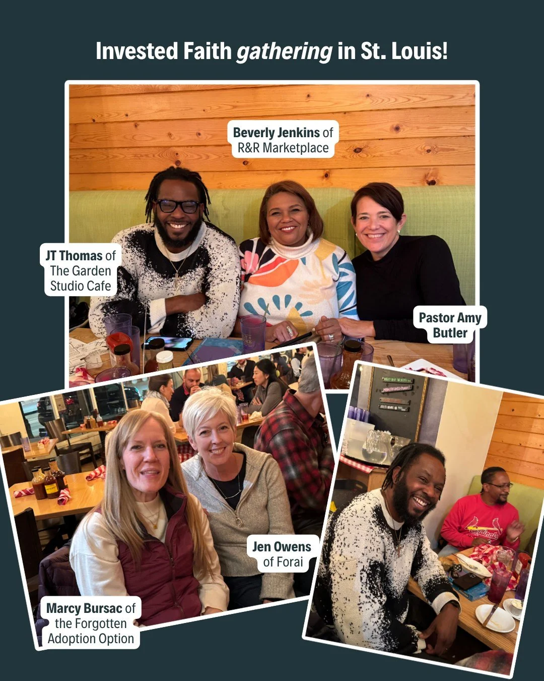 @pastoramybutler and Anita are in St. Louis visiting some amazing Invested Faith Fellows changing this city in incredible ways. Gathering with our community always inspires so much hope. 💛

Sending some out to all of you! 

Pictured: 

Fellows Mina 