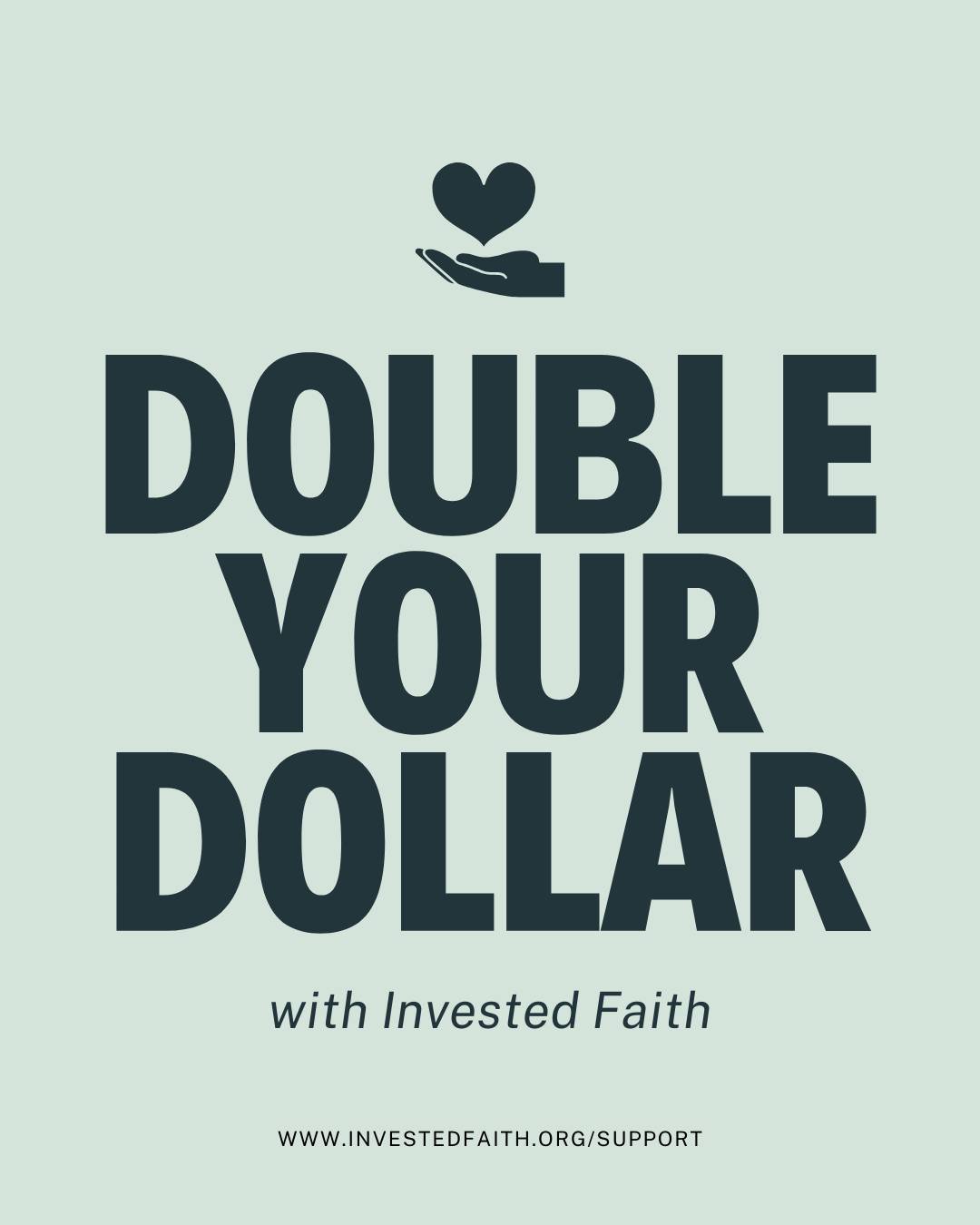 BIG NEWS! ALL gifts will be matched TODAY through the end of the year thanks to a generous matching gift from our board! 

That means your $5 donation becomes 10, your $50 donation become $100, your $150 donation becomes $300 to fund, resource, and e