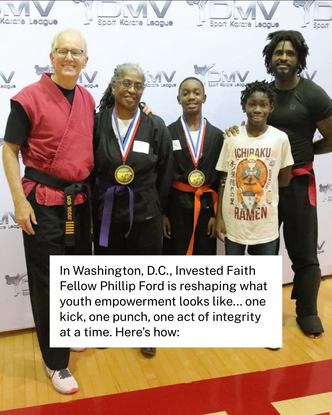 Meet Phillip Ford: Lifelong youth advocate, martial artist, social entrepreneur, and Invested Faith Fellow using martial arts, mentoring, and leadership development to strengthen communities and youth. 

Phillip is among our newest cohort of Fellows,