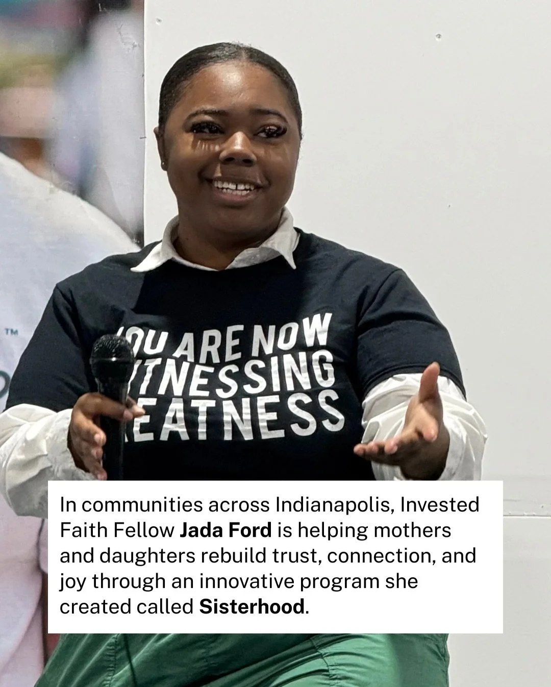 Meet Invested Faith Fellow Jada Ford! 

Jada is an educator, mentor, and Certified Nurse Aide with the Congregational Care Network in Indianapolis, Indiana, where she supports residents in improving their health and overall well-being. She also serve