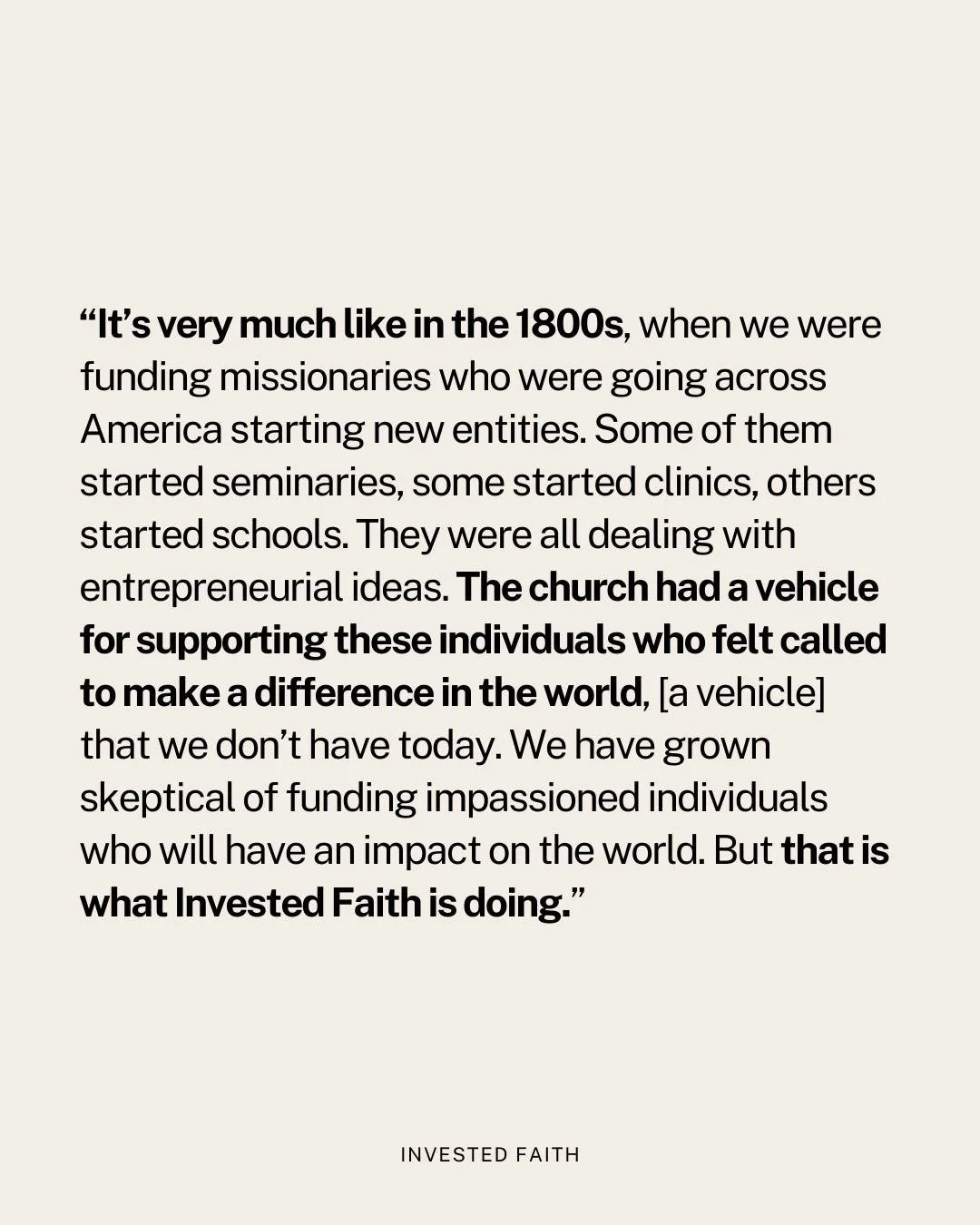 Last year, The Christian Century Magazine recently published a feature on our work at Invested Faith. Jeffrey Haggray, the executive director of the Home Mission Society of the American Baptist Churches was interviewed for the article and he said ✨th