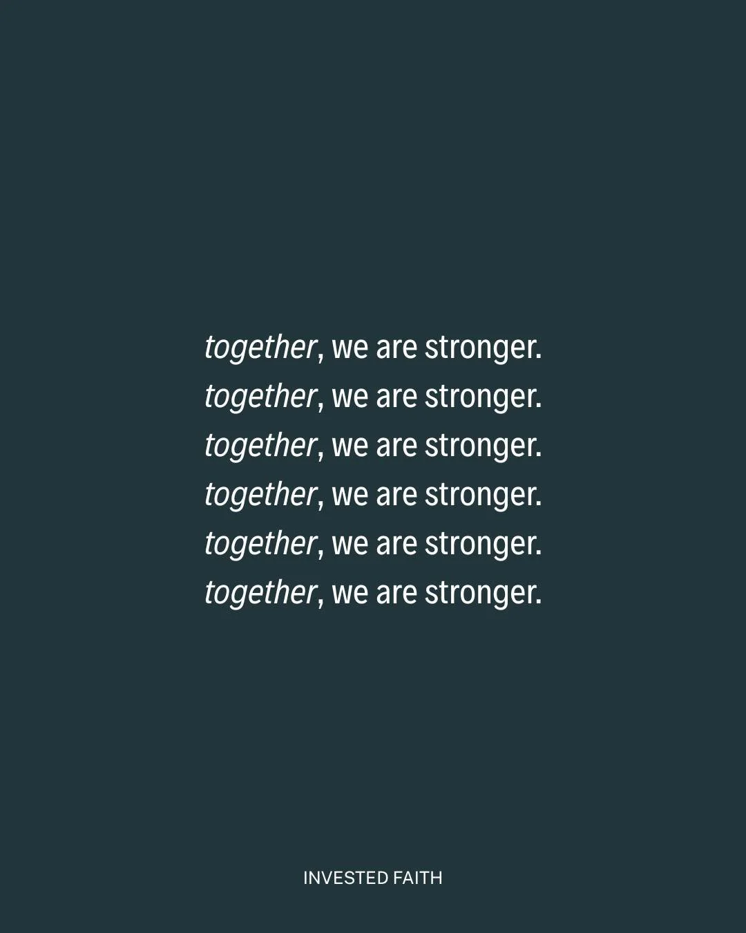 Seek out the helpers and join hands with them. 

Join us in supporting the faithful helpers building necessary networks for collective good. ⬇️

www.investedfaith.org/support 

#FaithAndJustice