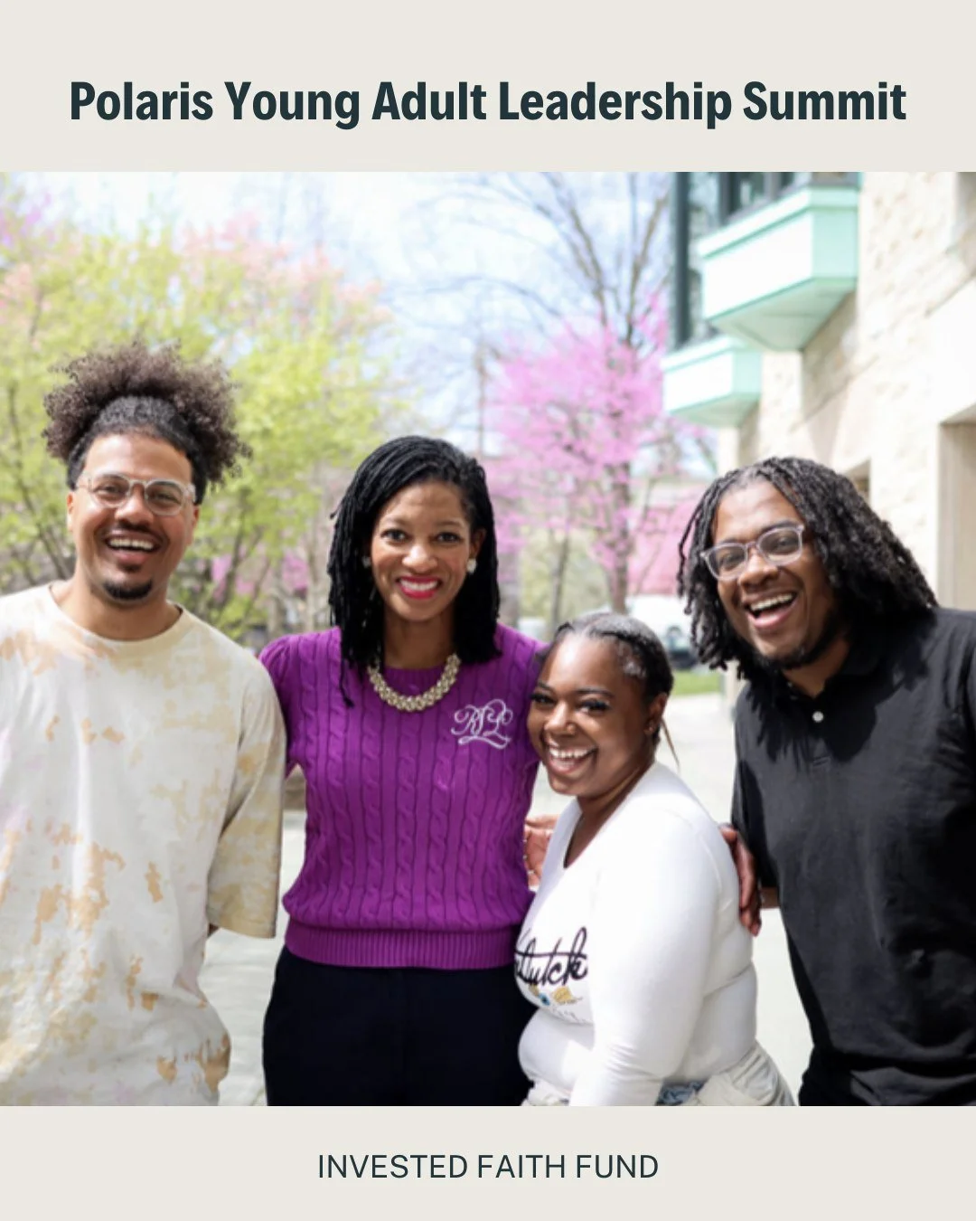 Invested Faith Fellows spotted at the Polaris Young Adult Leadership Summit at @princetonseminary last month!

Pictured: Boo Milton (@bootheproducer), Kit Evans Ford (@kitevans1), Jada Ford, and Dorian Hollingsworth (@doriann.h). 

We always love see
