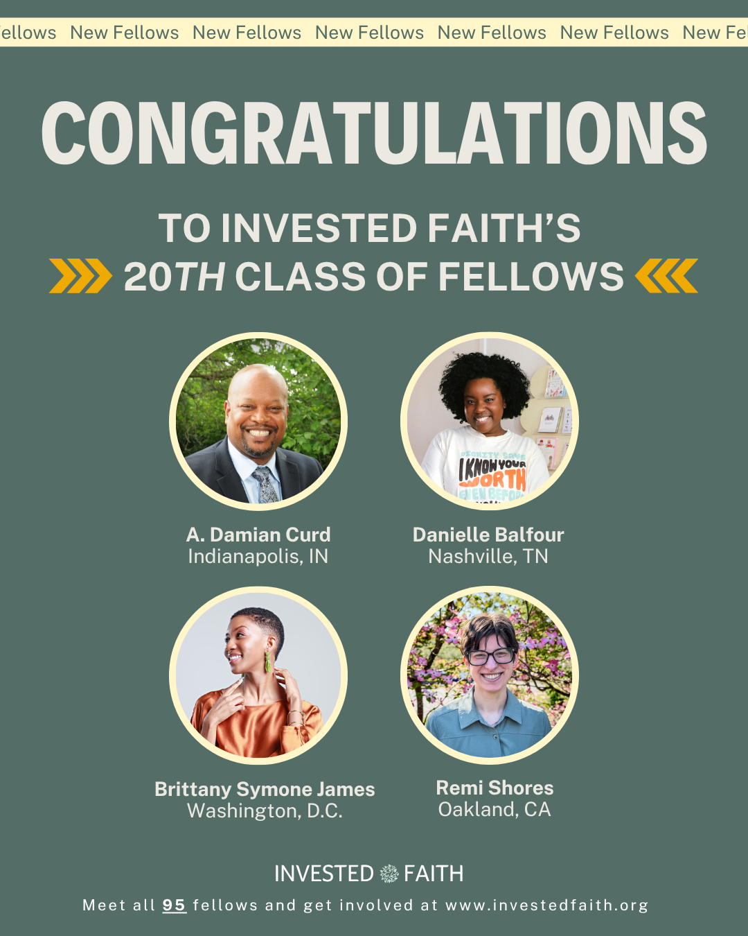 Invested Faith Announces 20th Class of Fellows