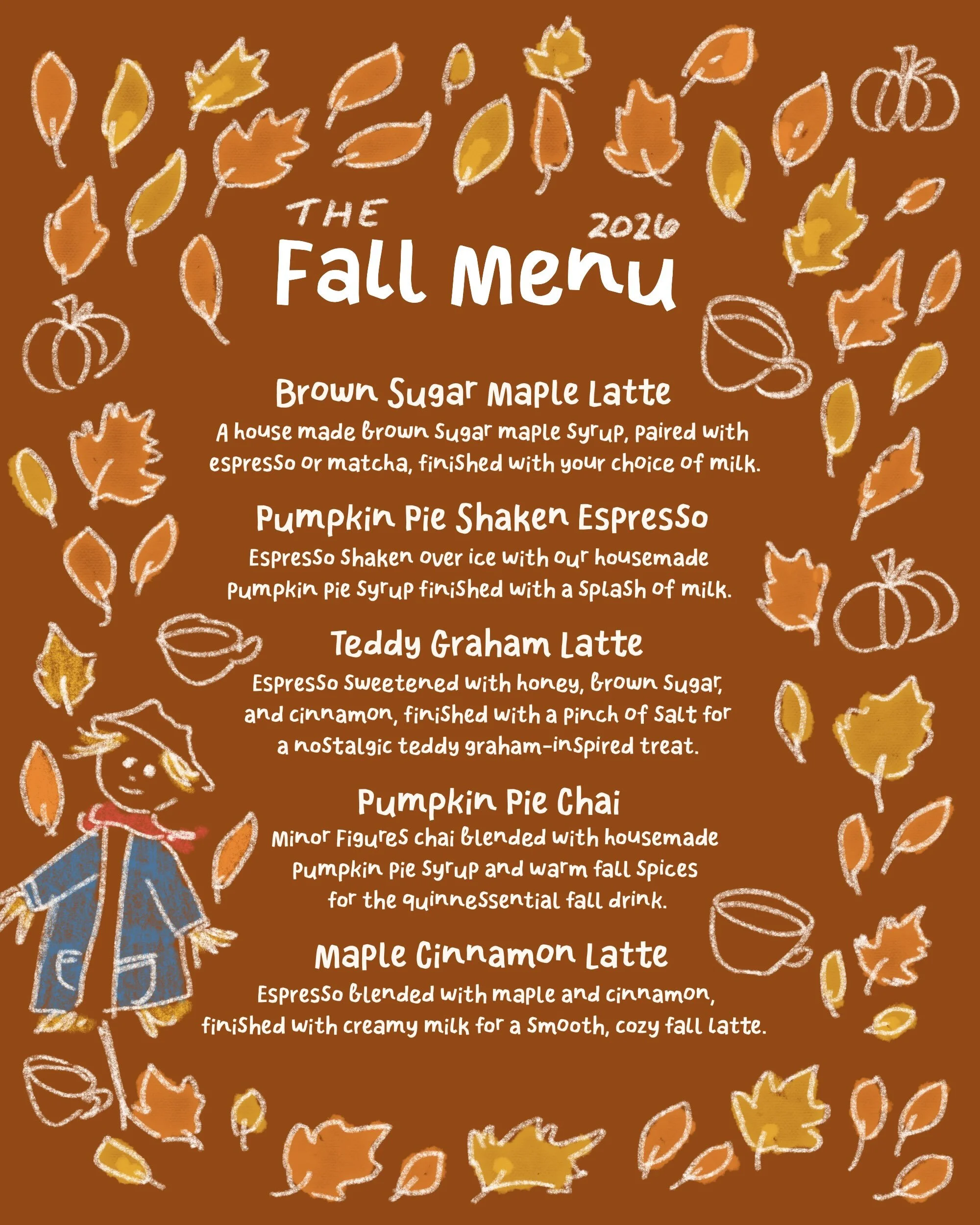 OUR FALL 2026 MENU !!! 🍁🎃🍂🧡 

**Launching Sept 7 in all shops! Around here, we&rsquo;re a fall-doesn&rsquo;t-come-until-labor-day type of house !!!! 👀 buuuut once fall hits, it comes with lots of specialty drinks AND The Gilmore Girls Coffee Cra