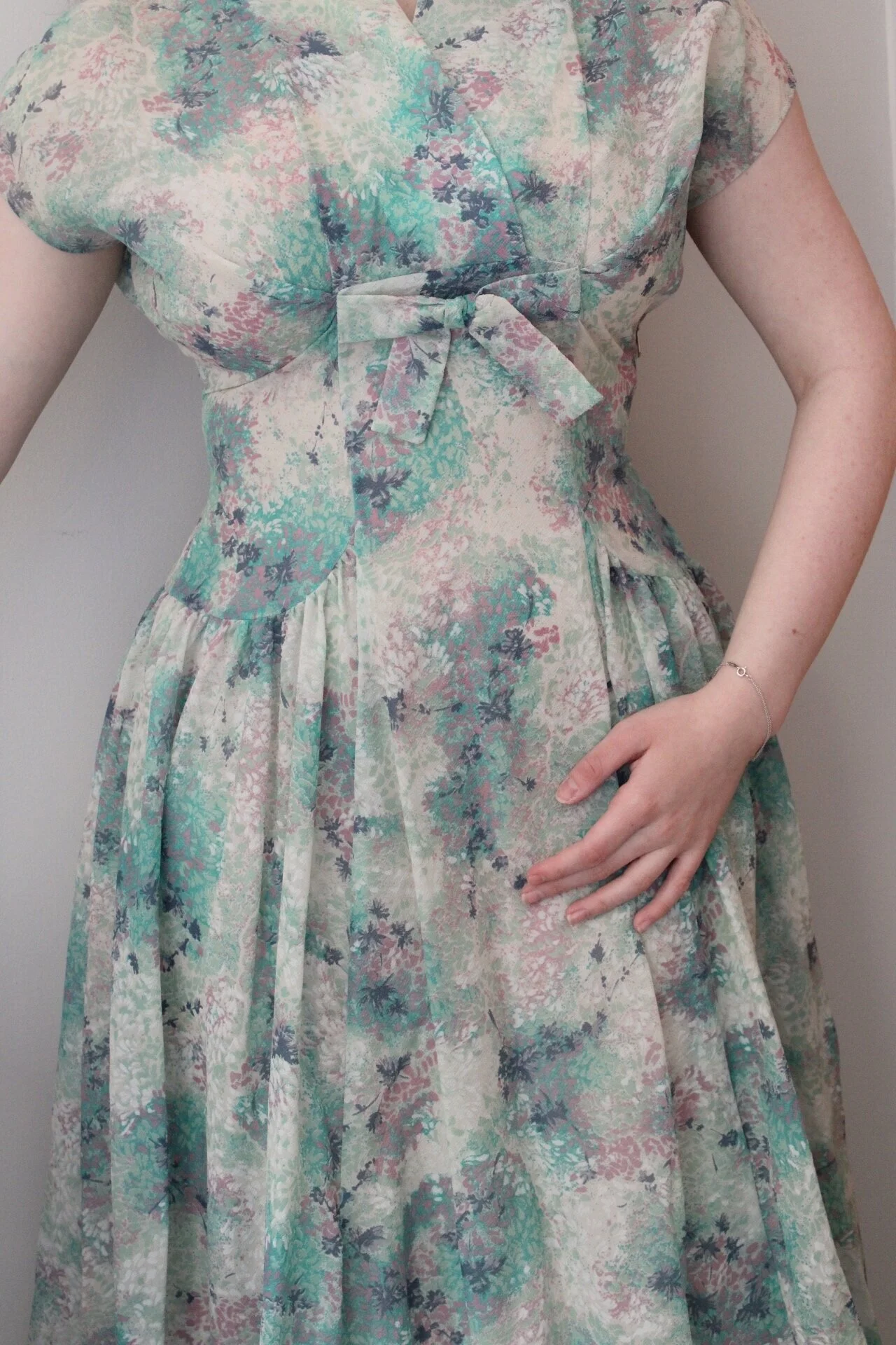 1940s Floral Dress