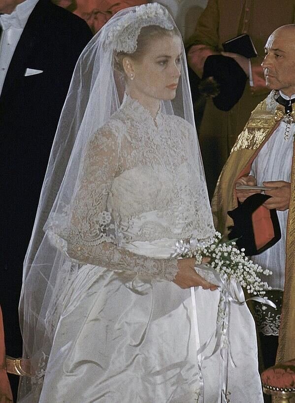 Grace Kelly White and Red Wedding Dress | Grace Kelly Bridal Gowns