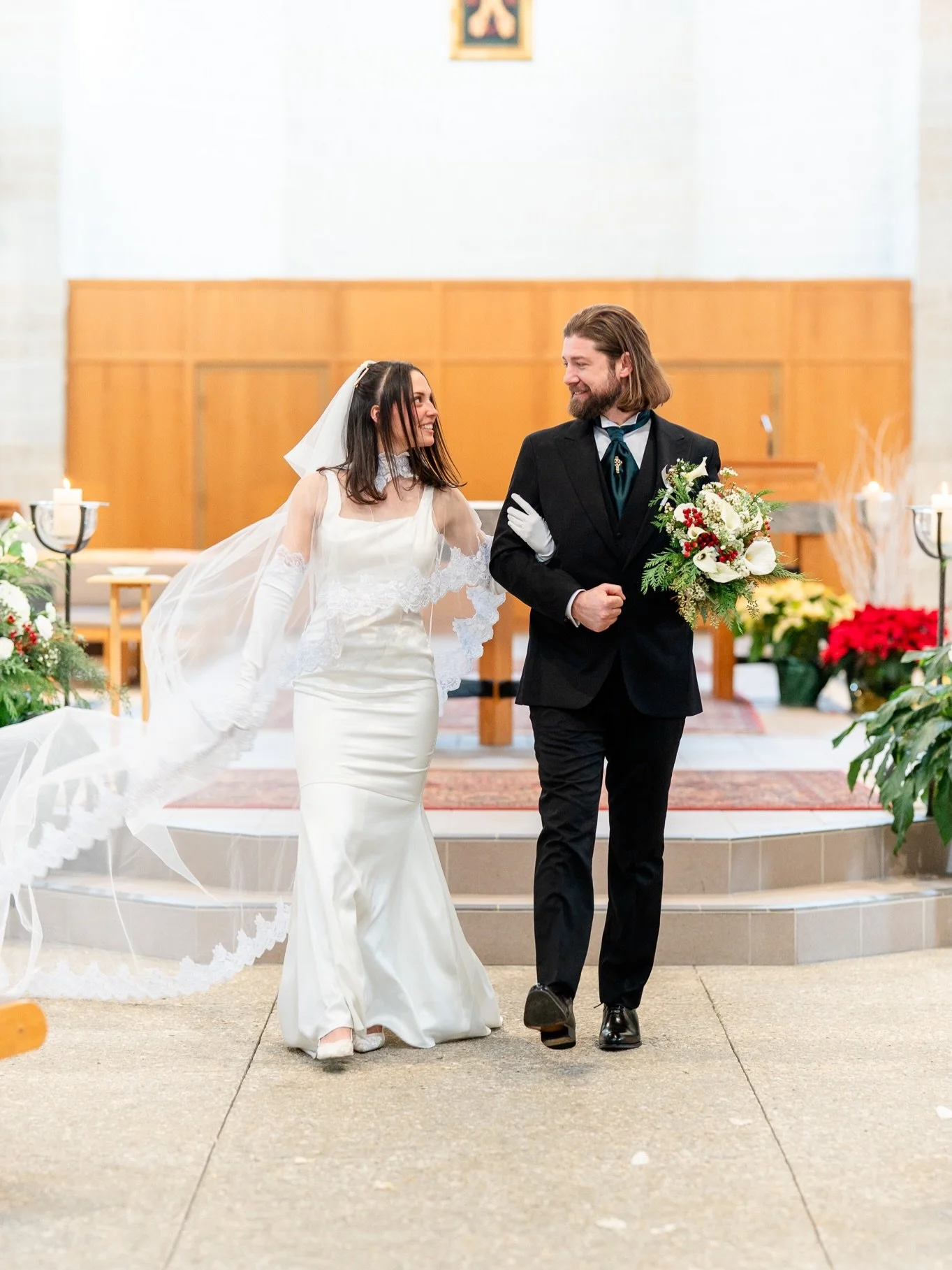 Rebecca and Bryan are MARRIED! More to come. Be sure to follow along! 
❄️⛪️❄️
A huge thank you to Rebecca + Bryan&rsquo;s vendor team: 
Church | Holy Family Catholic Church @thepastorate
Photography | @meganhofferphotography
Florist | @homesteadflora