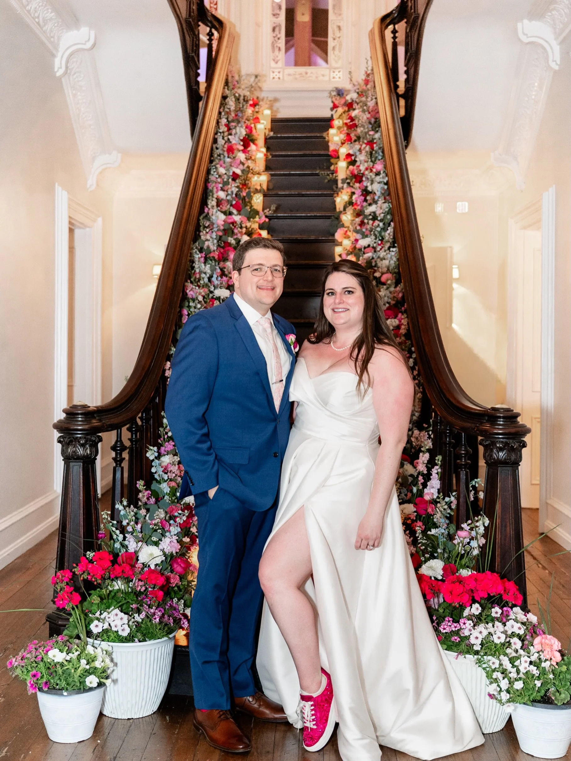 It is my pleasure to present Mr. and Mrs. Anderson!!!!
🌸🌷🩷🪴

📸 | Megan &amp; Samantha

What an incredible day working with&hellip;
Erin + Michael&rsquo;s Vendor Team on IG 
Photography | @meganhofferphotography 
Venue | @loch_aerie_mansion 
Cate