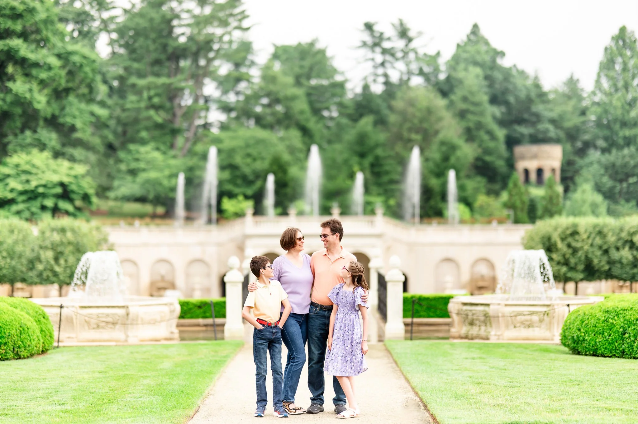 Family at Longwood Gardens