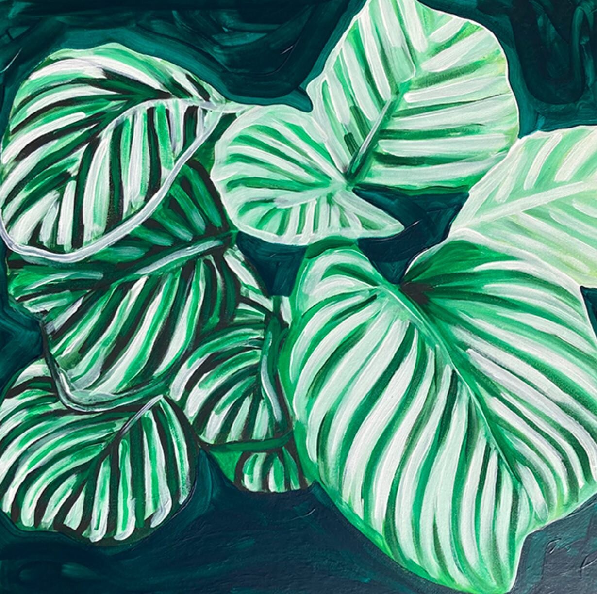 Happy Saturday! Today we&rsquo;re sharing &lsquo;Calathea&rsquo; @annie_pritchard_art ✨Now available under - Autumn exhibition in our online store 😍 

@annie_pritchard_art is an incredibly talented acrylic artist from Canberra! Annie&rsquo;s vibrant