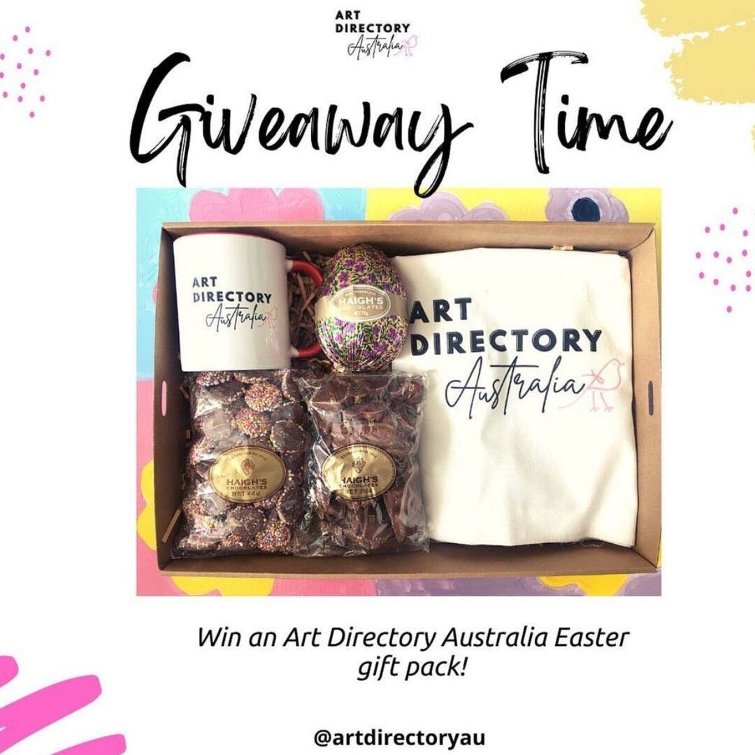 Easter Giveaway time! To celebrate the launch of our Autumn exhibition we&rsquo;re giving away a delicious @artdirectoryau hamper filled with delicious goodies 🐰🍫

Prize details:
Art Directory Australia mug 250ml
Art Directory Australia calico bag 