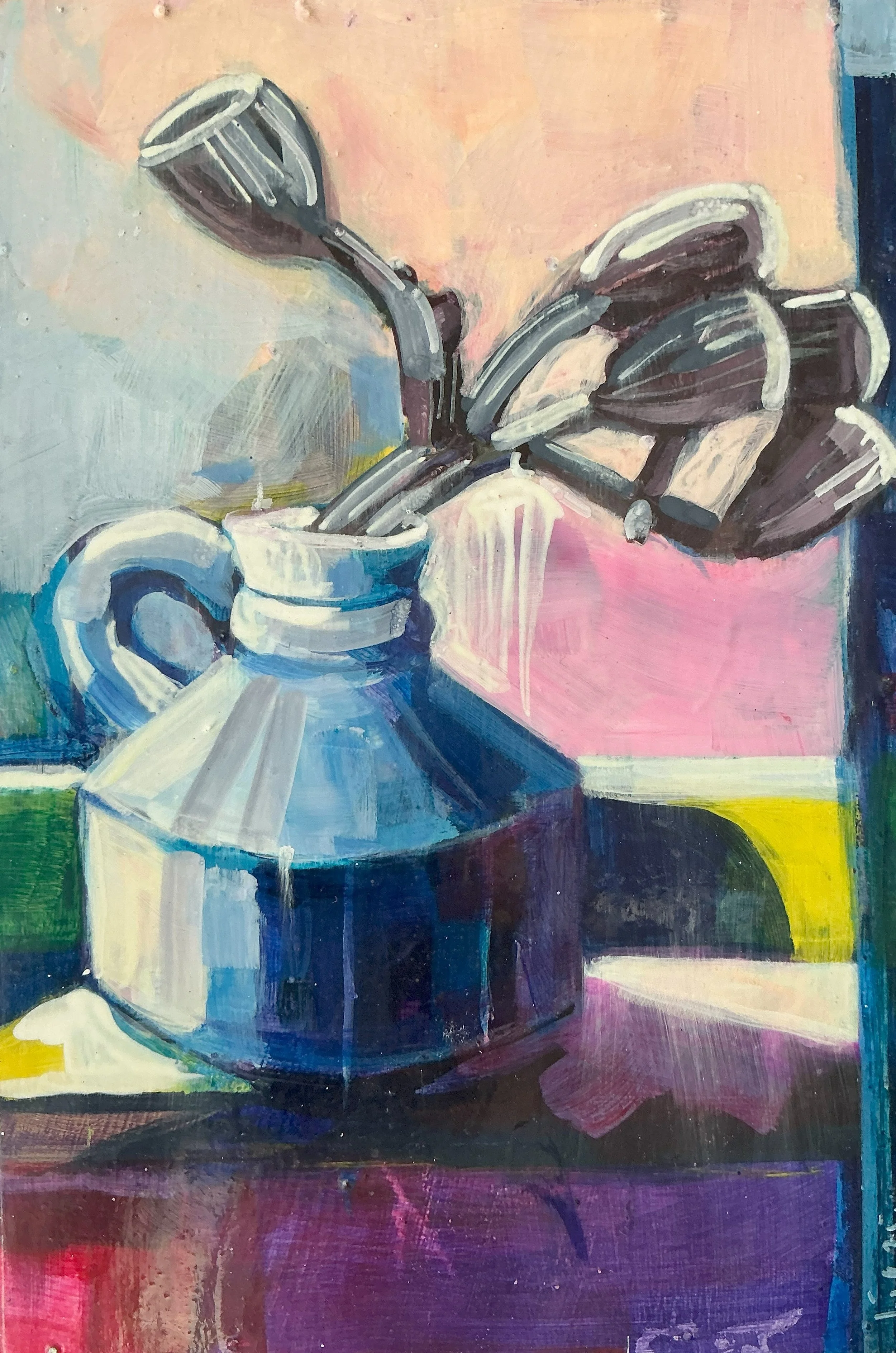 Helen Evans_Pictures of You, Pieces of Me XII, Rainbow and Gumnuts_ 20x30x7cm, acrylic on cradled wood panel, $375.jpeg