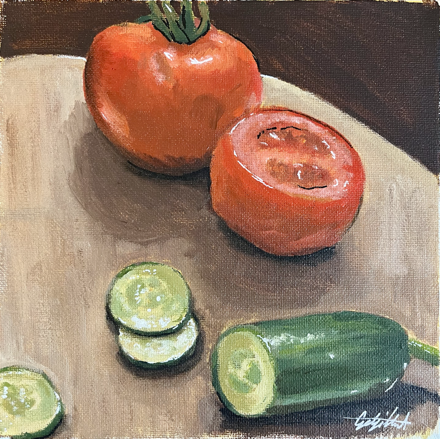 Tomatoes and Cucumber (2025) - Georgina Gilbert