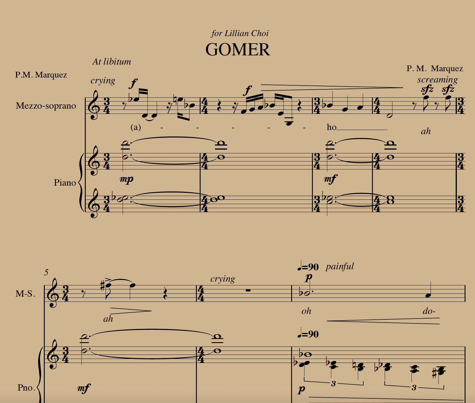 GOMER (Mezzosoprano-Piano)
