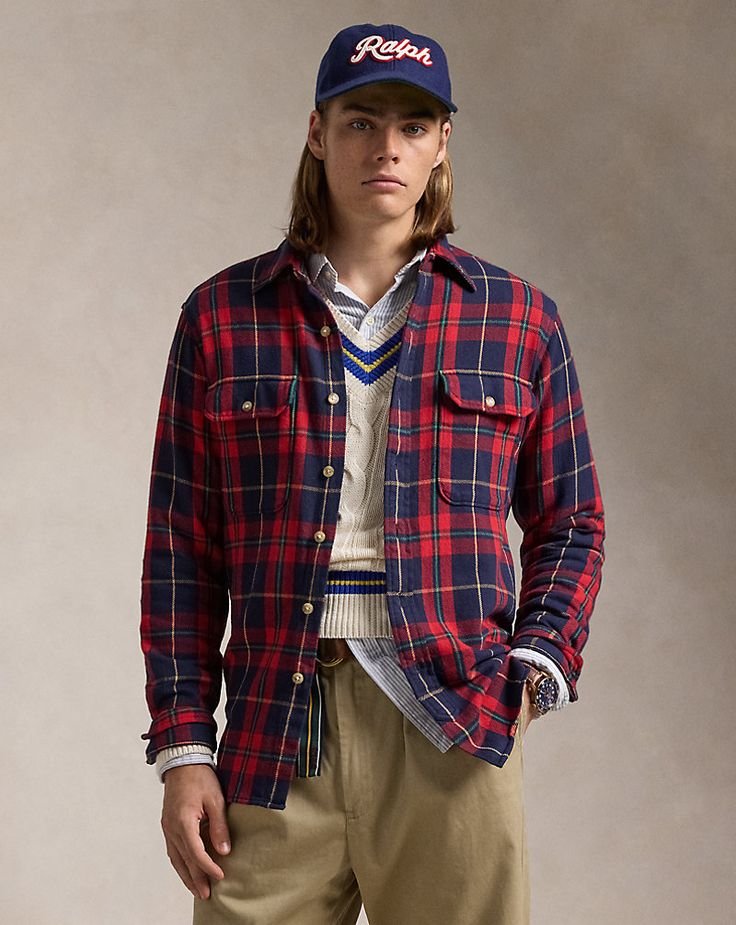 Classic Fit Suede Patch Plaid Workshirt _ Ralph Lauren® Australia.jpg