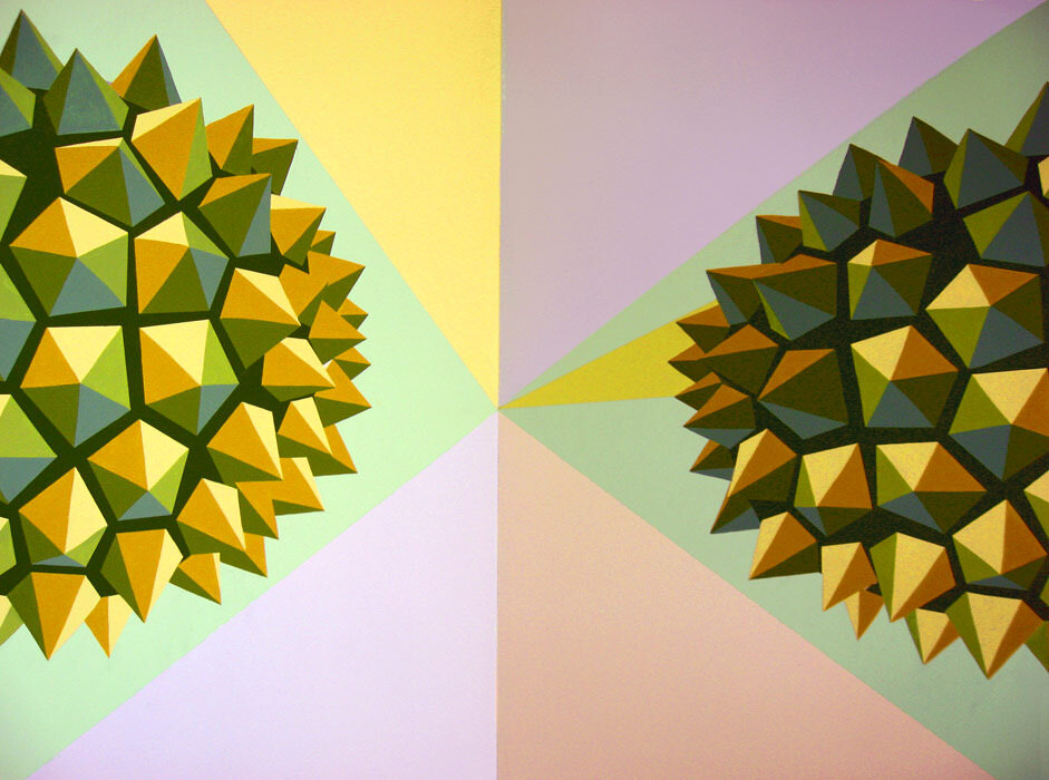 Jenifer K. Wofford, "doubledurian stage 2," 2008 painting, installation