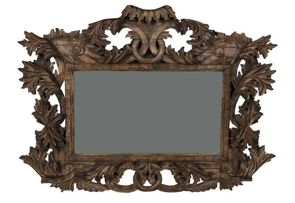 ESPEJO CON MARCO DE MADERA 155X9X120