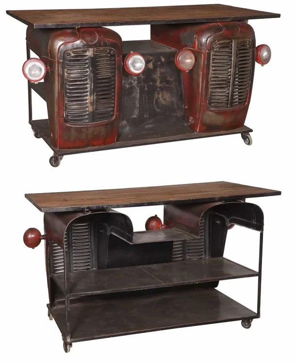 ESCRITORIO DE METAL CON MADERA 180X77X97