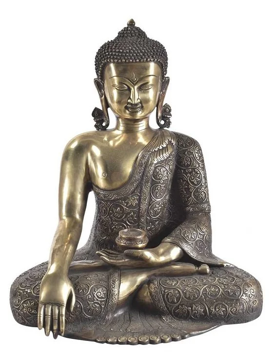 BUDA DE BRONCE 37X27X43CM