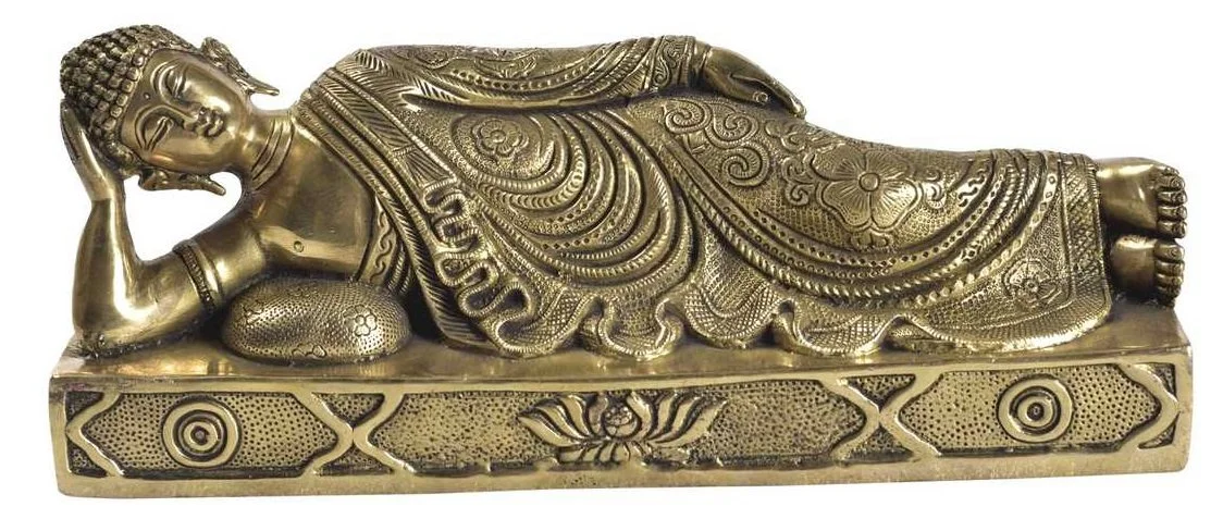 BUDA ACOSTADO DE BRONCE 31X10X13