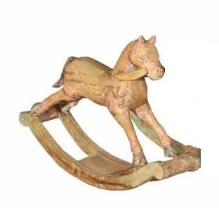 CABALLO MECEDOR DE MADERA 15X69X51CM.