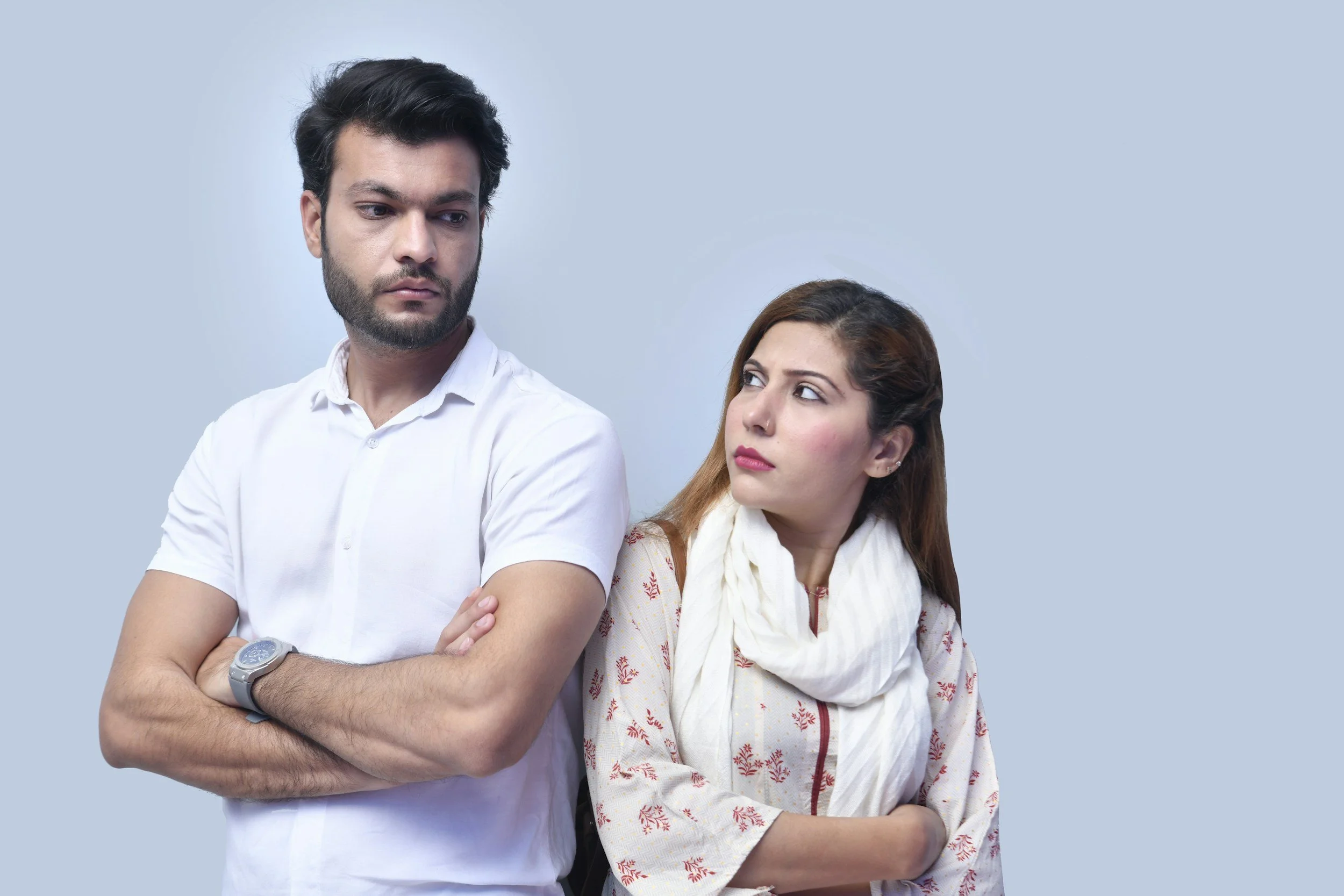 A woman who is fed up with her defensive boyfriend