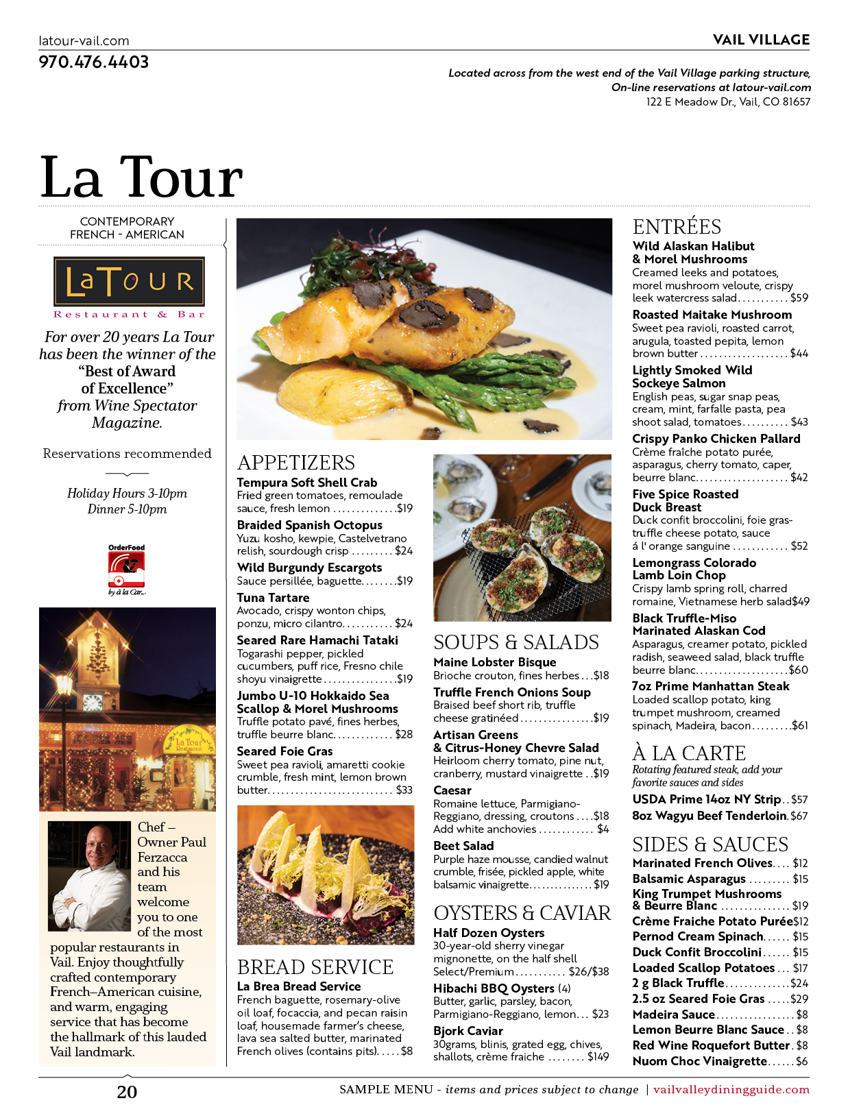 La Tour — Vail Valley Dining Guide