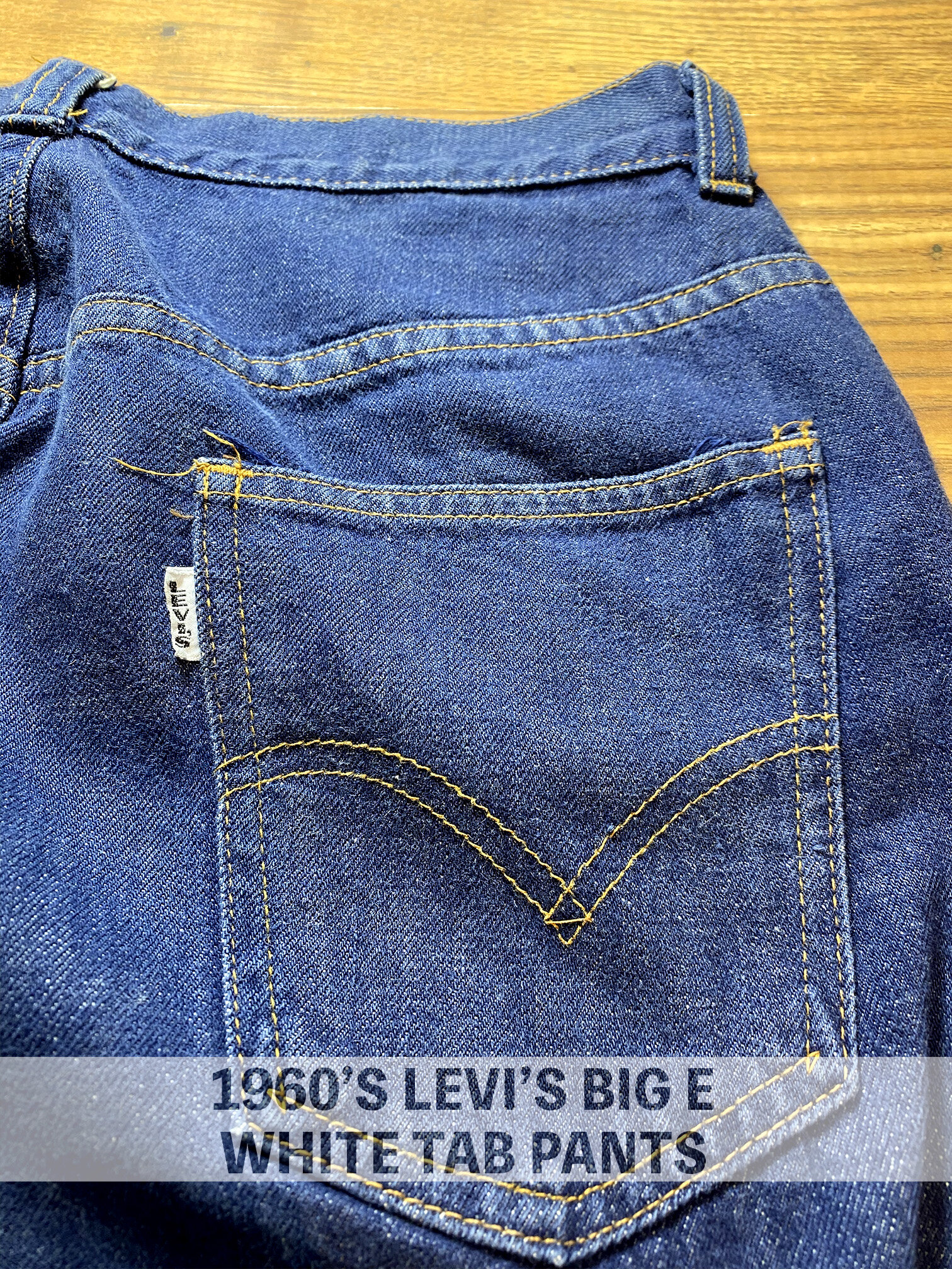 1960's Vintage Levi's Big E White Tab Pants — Slash Denim