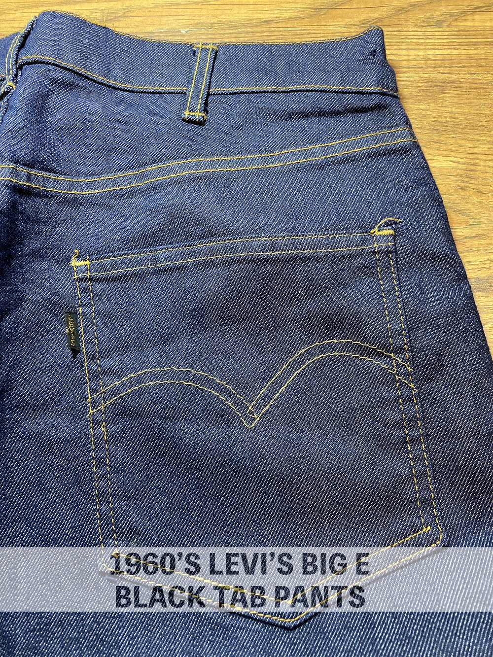 1960's Vintage Levi's Big E Black Tab Pants — Slash Denim