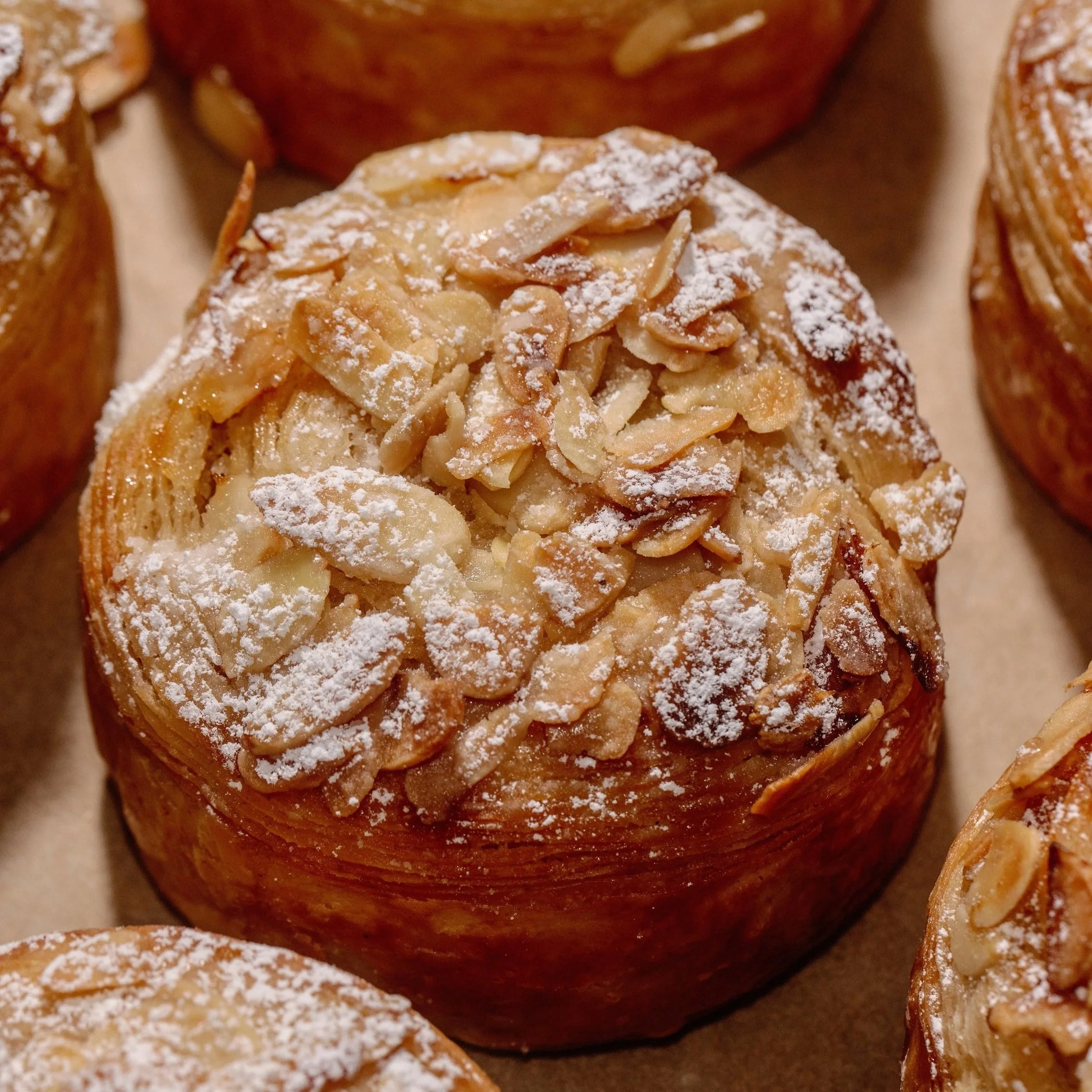 Almond Frankie, made using 100% Irish butter croissant dough, homemade almond cream and Wildfarmed regenerative flour. (EVERYDAY)