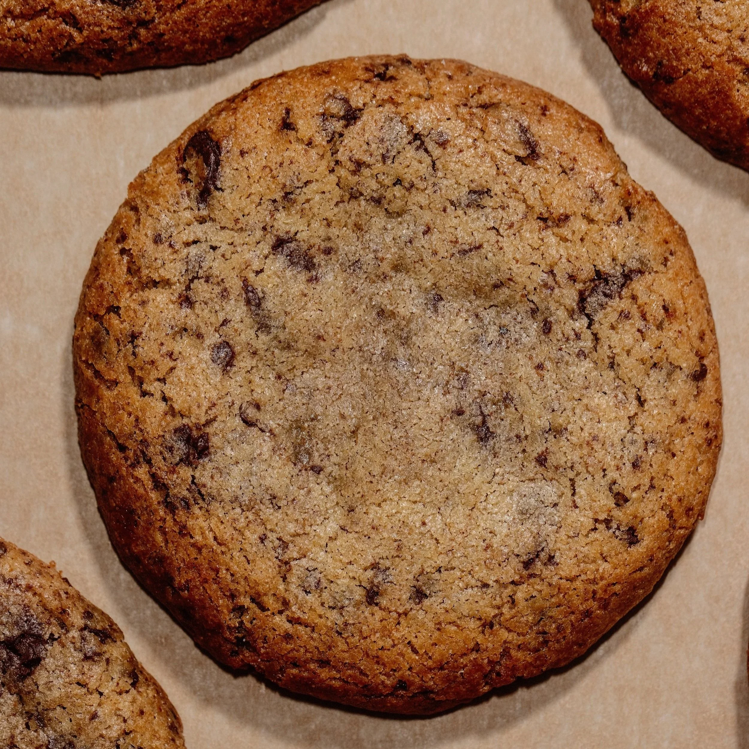 Brown Butter Cookie, made using Valrhona Chocolate, 100% Irish Rye, Wheat and Butter. (EVERYDAY).