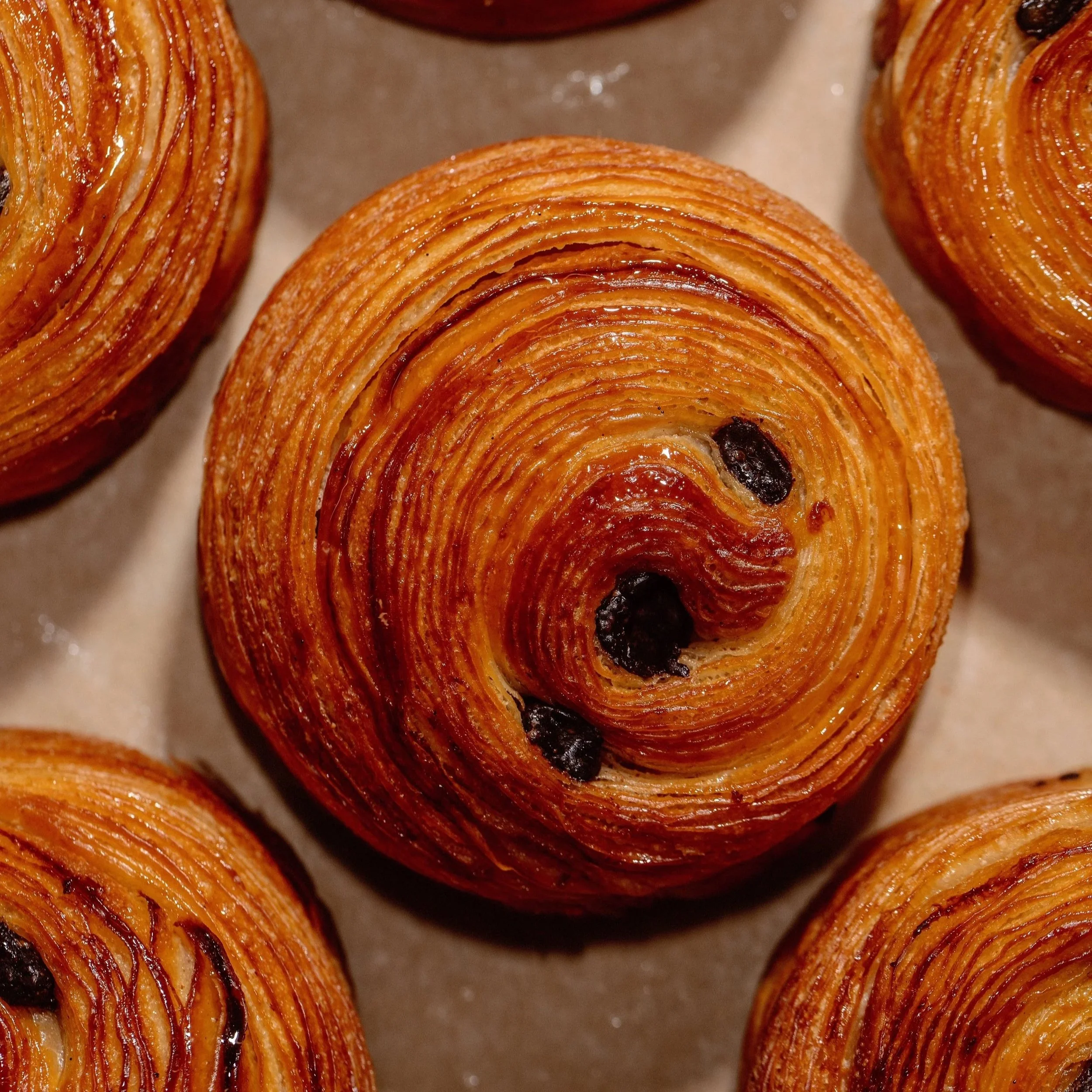 Chocolate Frankie, made using 100% Irish butter croissant dough, 62% Valrhona chocolate and Wildfarmed regenerative flour. (EVERYDAY)