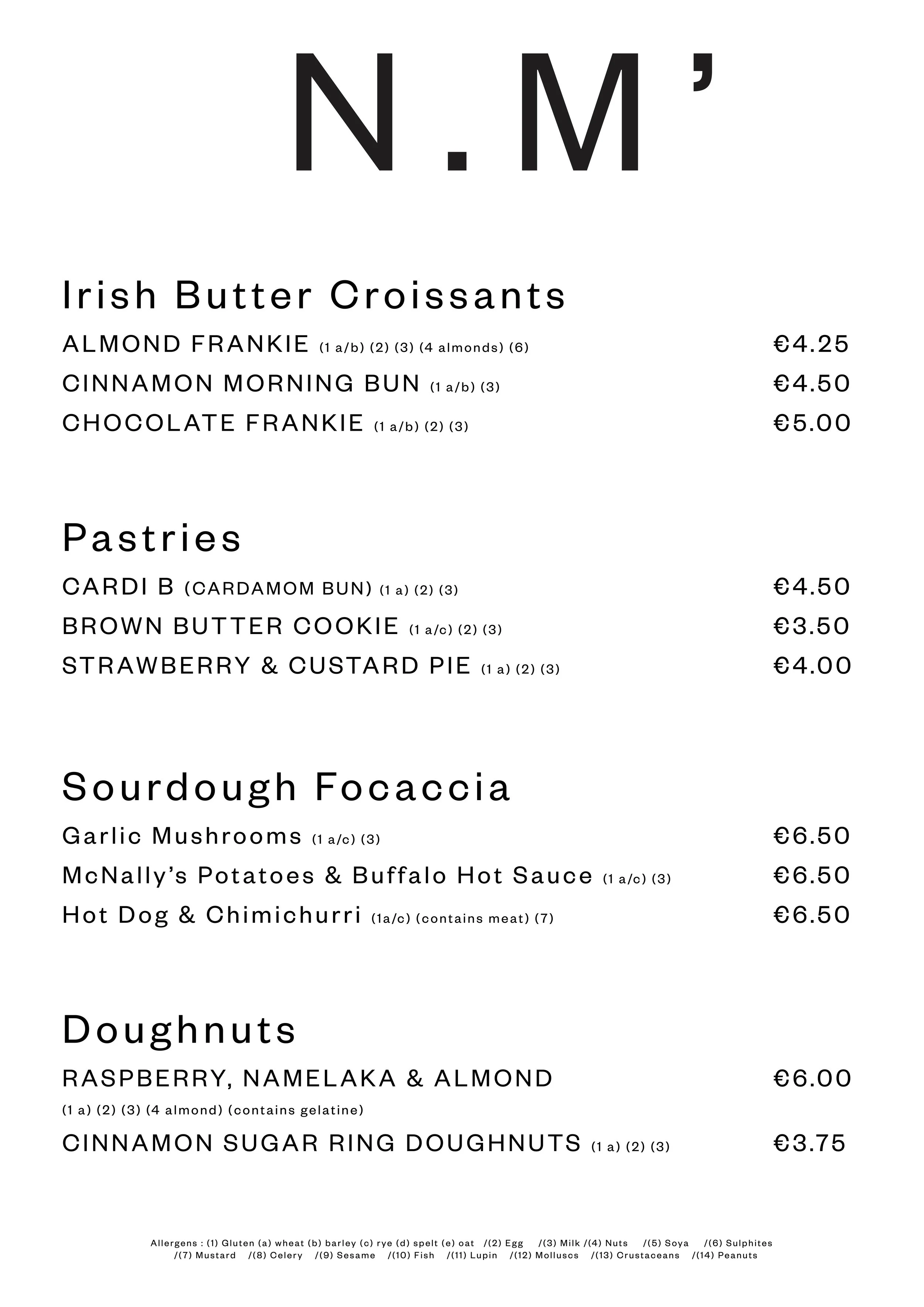 FRIDAY MENU