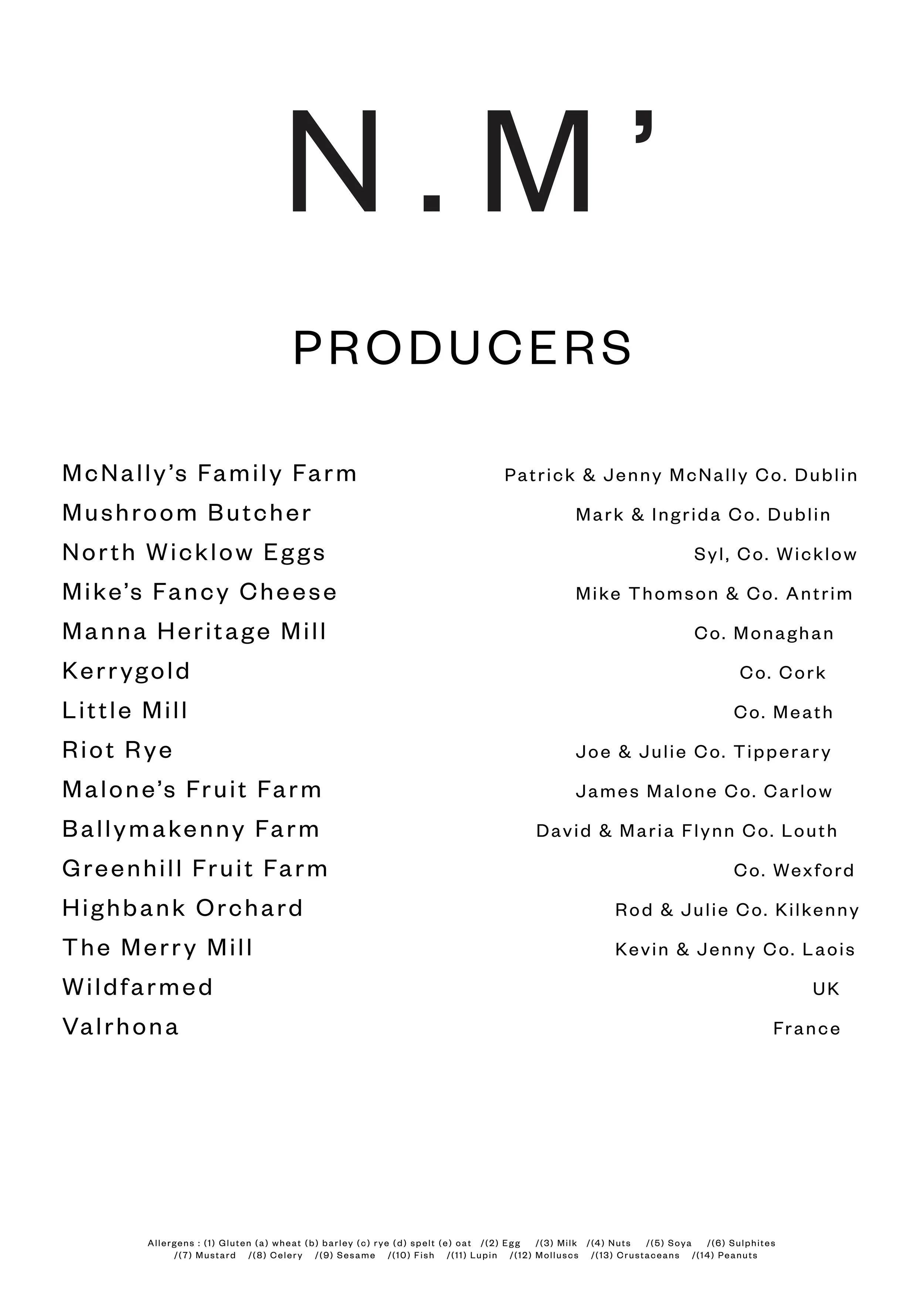 Producers We Use