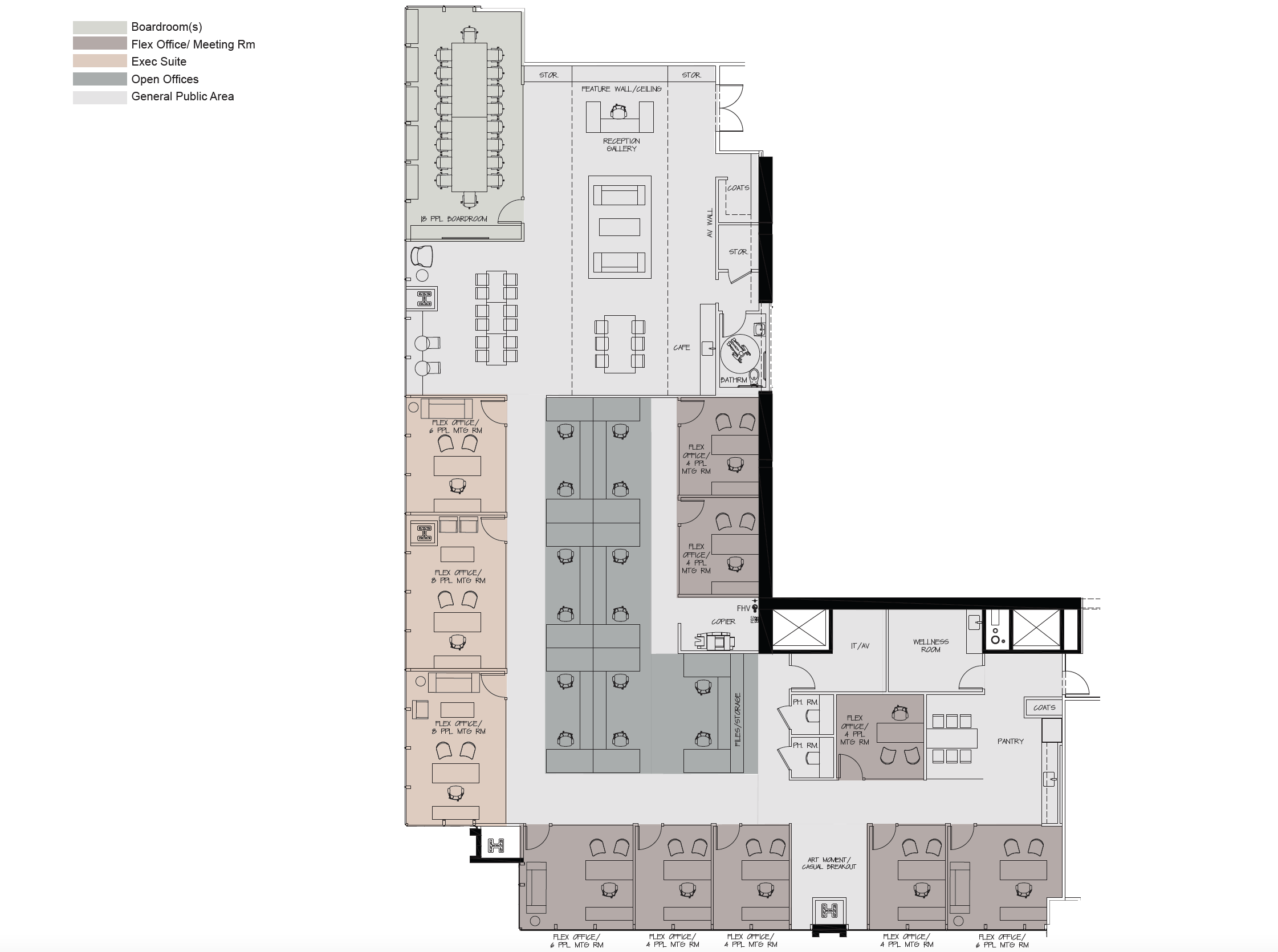 Our clients main concern was flexibility for potential growth in the future. They wanted to have options to host parties and hold large meetings.