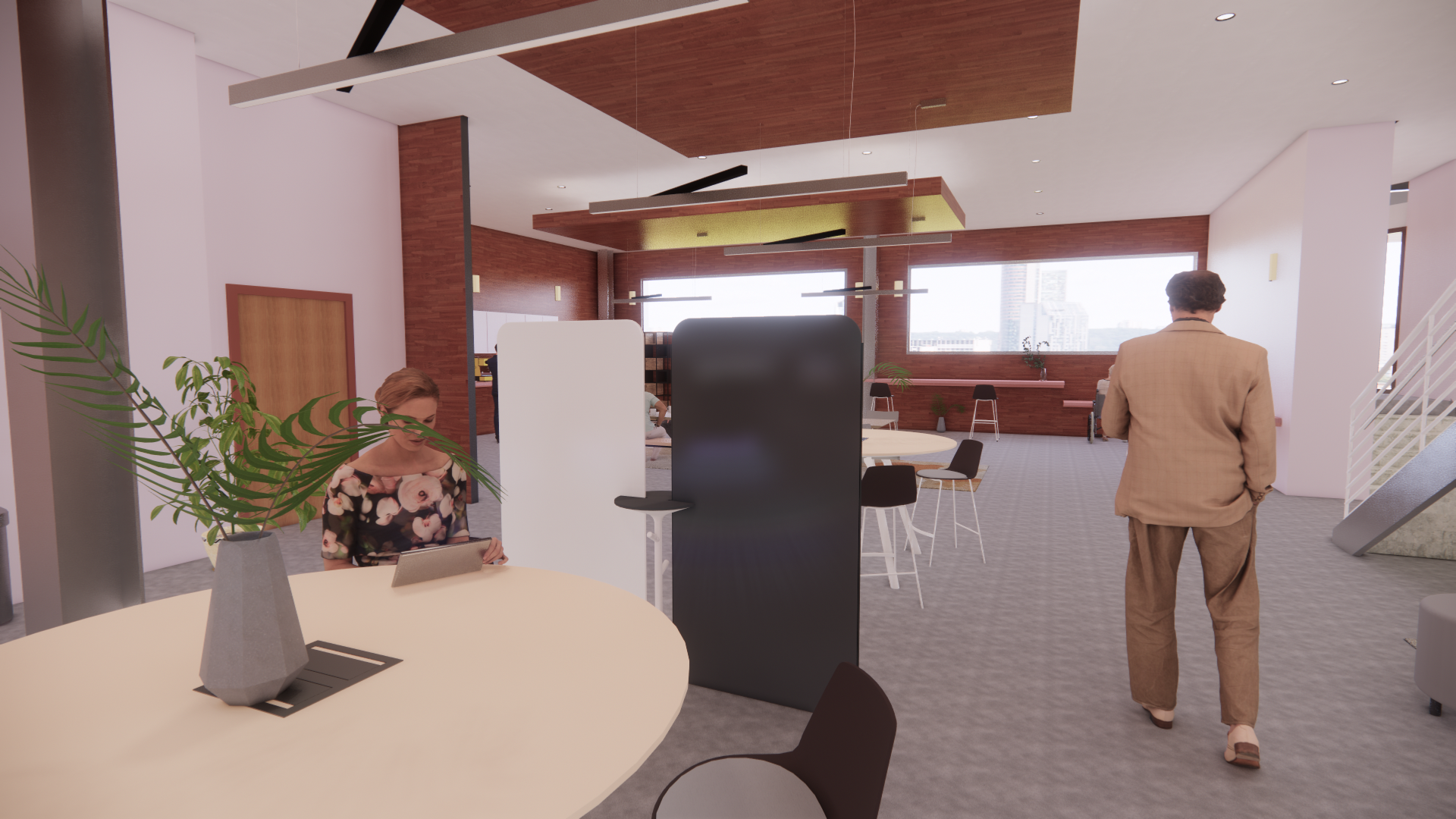 View of the open seating area- Morning 