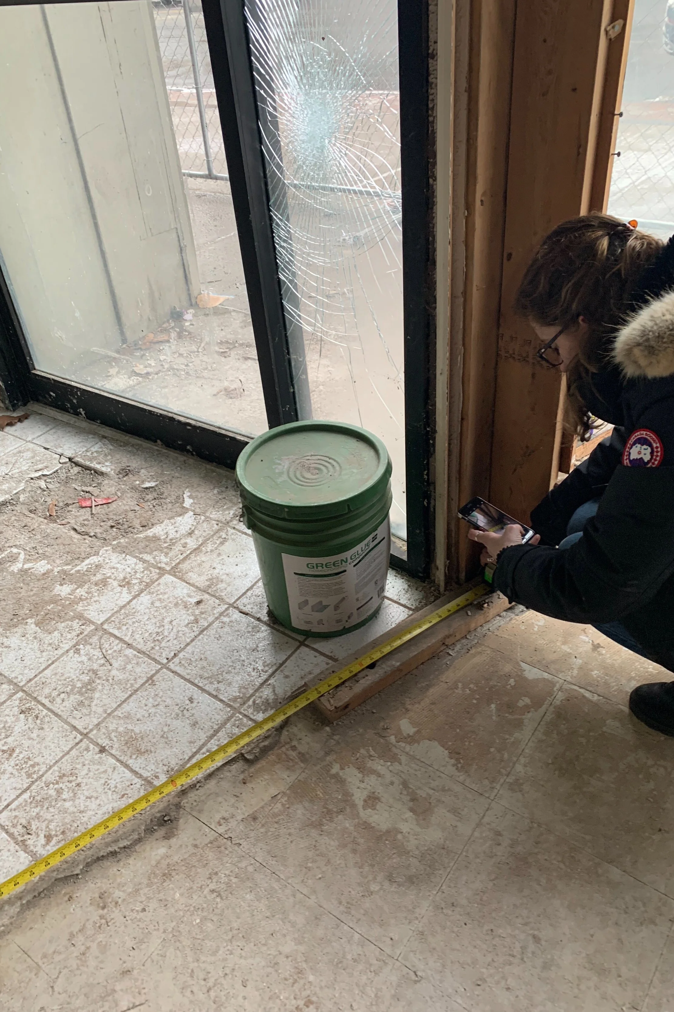 Worked with peers to measure the interior of the space