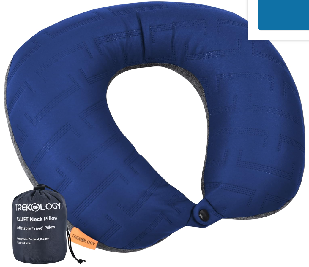 photograph of an inflatable neck pillow