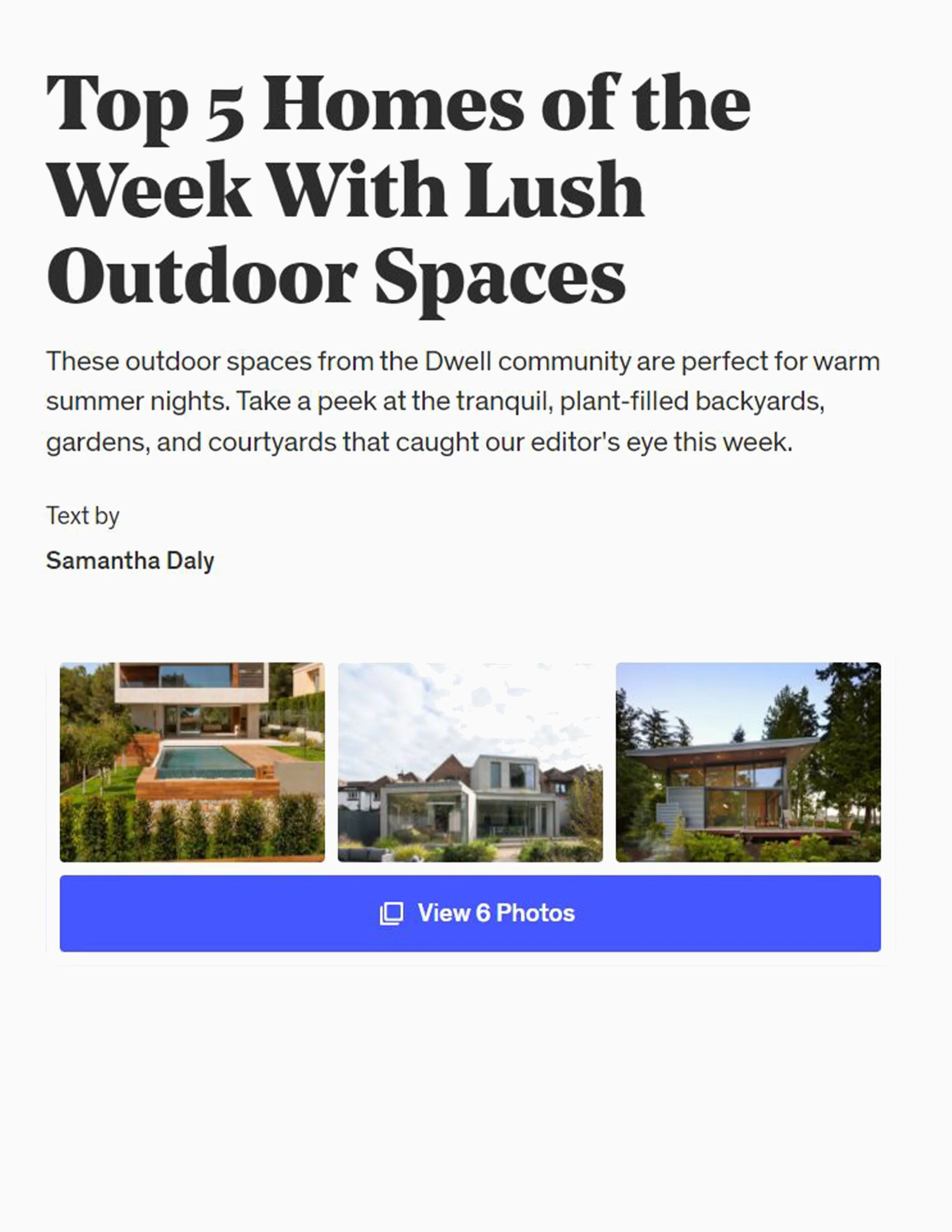 Dwell Feature – Project: Living Levels