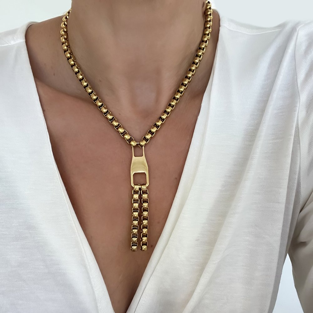 Silver and Gold Layering Necklace — NINAMOMENA