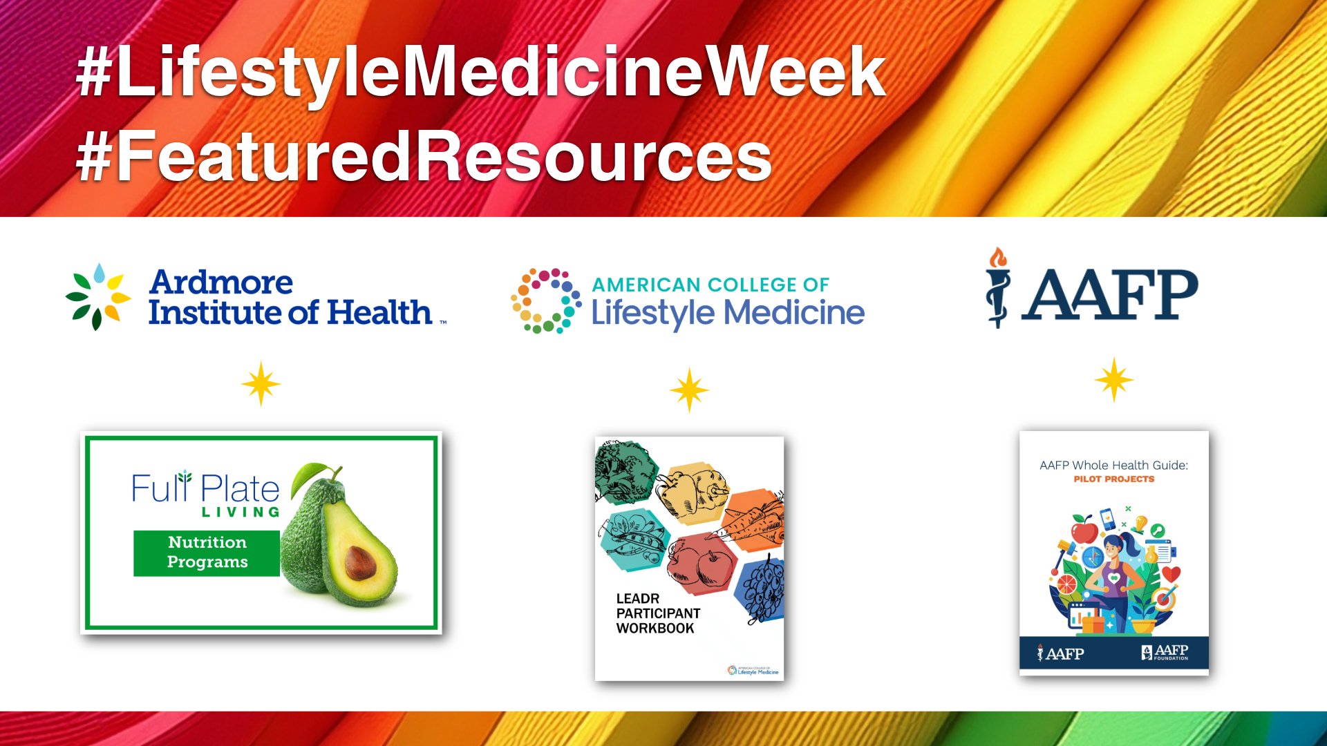 Celebrate Lifestyle Medicine Week with AIH-supported Resources Including Full Plate Living, ACLM’s LEADR program, and AAFP’s Whole Health Guide