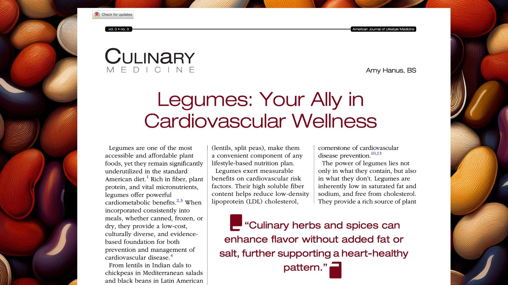 Legumes: Your Ally in Cardiovascular Wellness