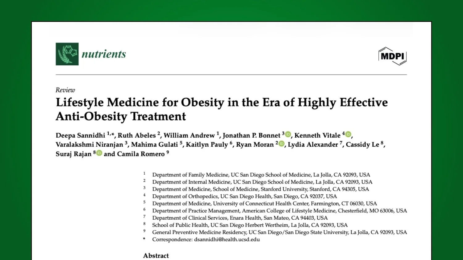 Lifestyle Medicine for Obesity in the Era of Highly Effective Anti-Obesity Treatment