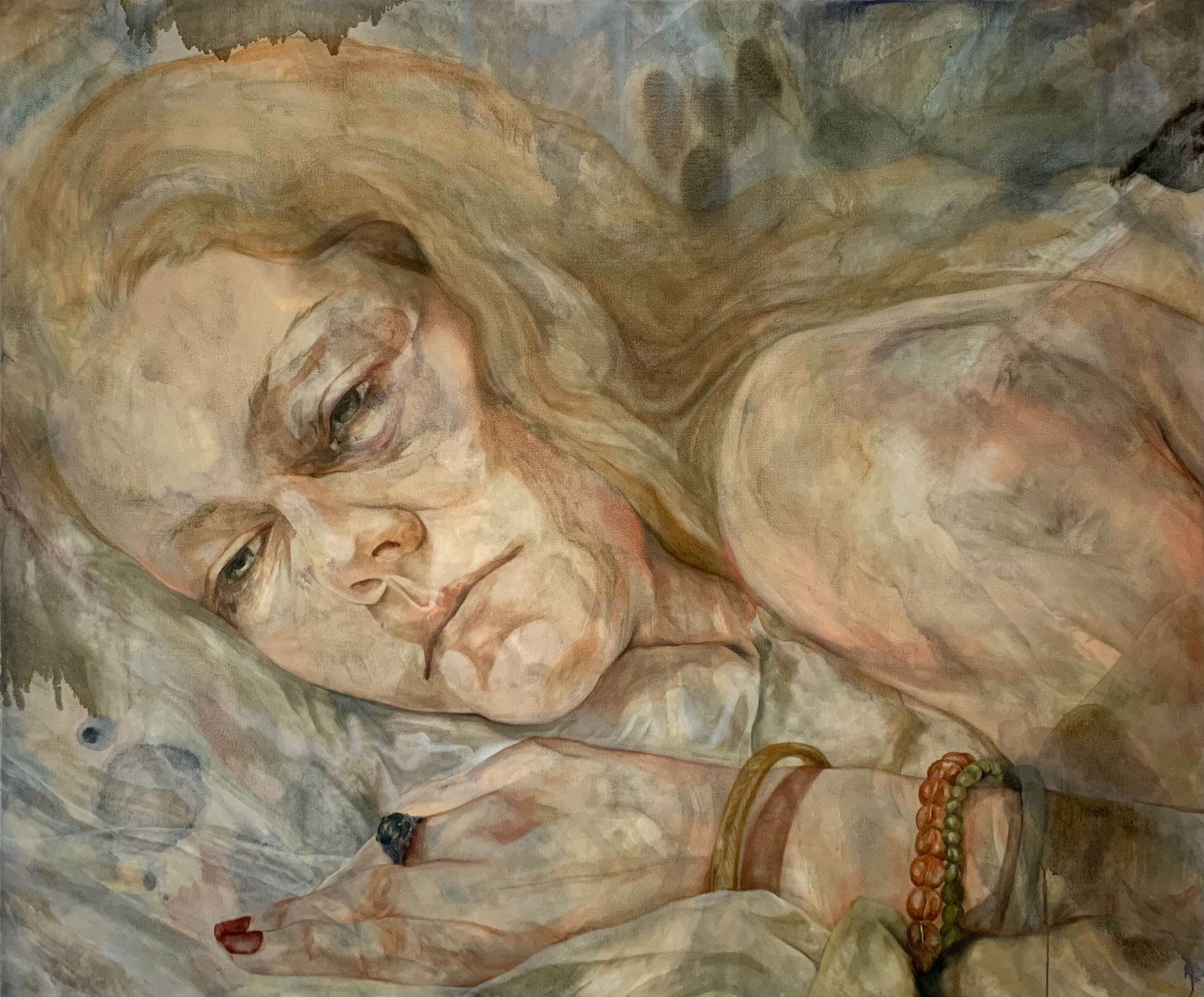π΄ πππ ππ‘ π‘π ππ¦ πππ‘π©πππ
2023
Oil on canvas
72 x 60 inches