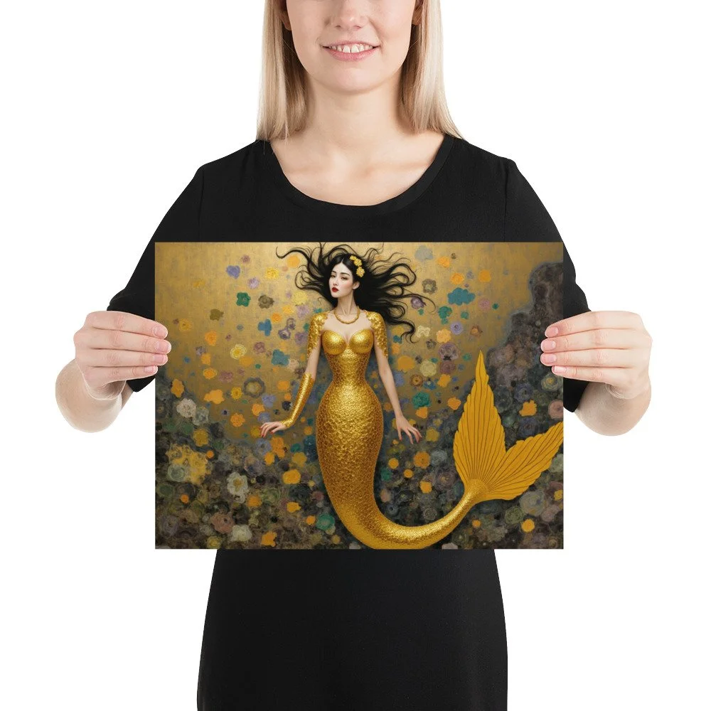Mermaid Mosaic Poster