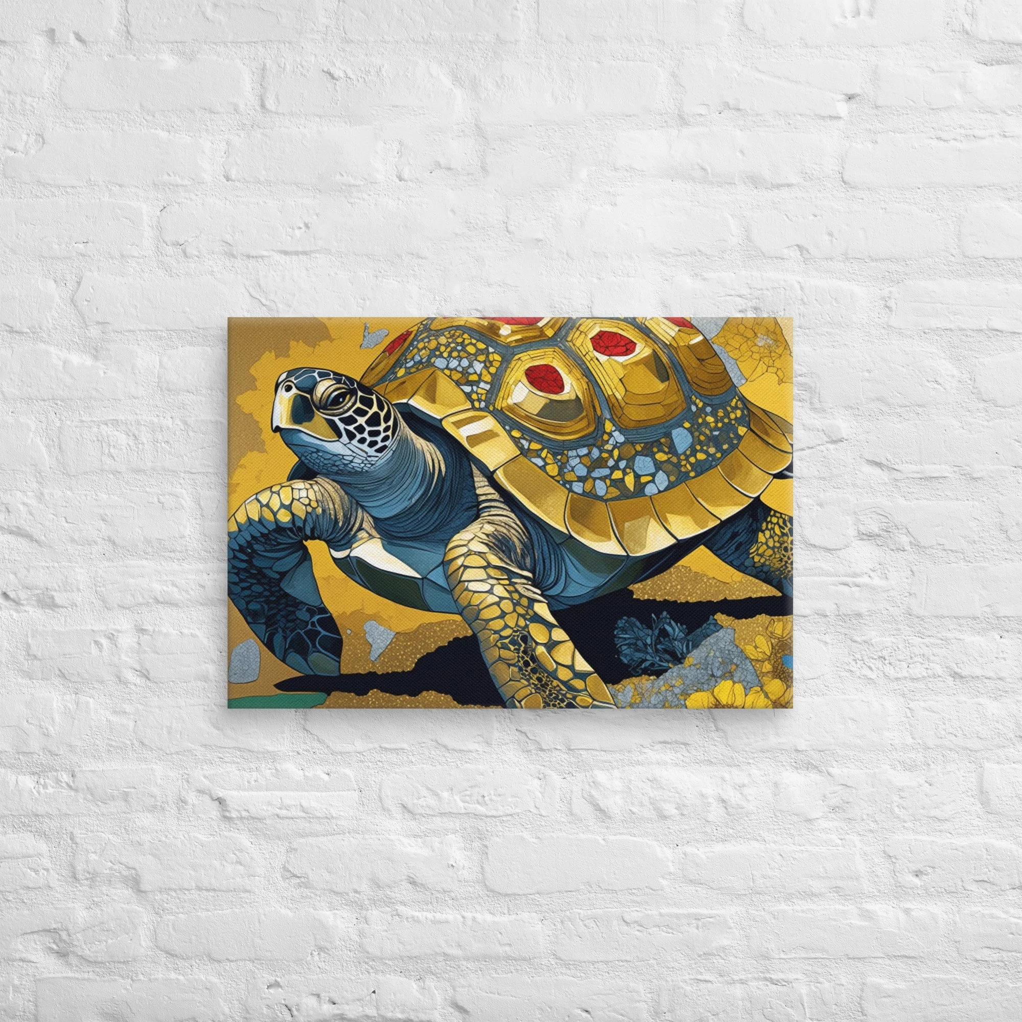 Mosaic Turtle Canvas