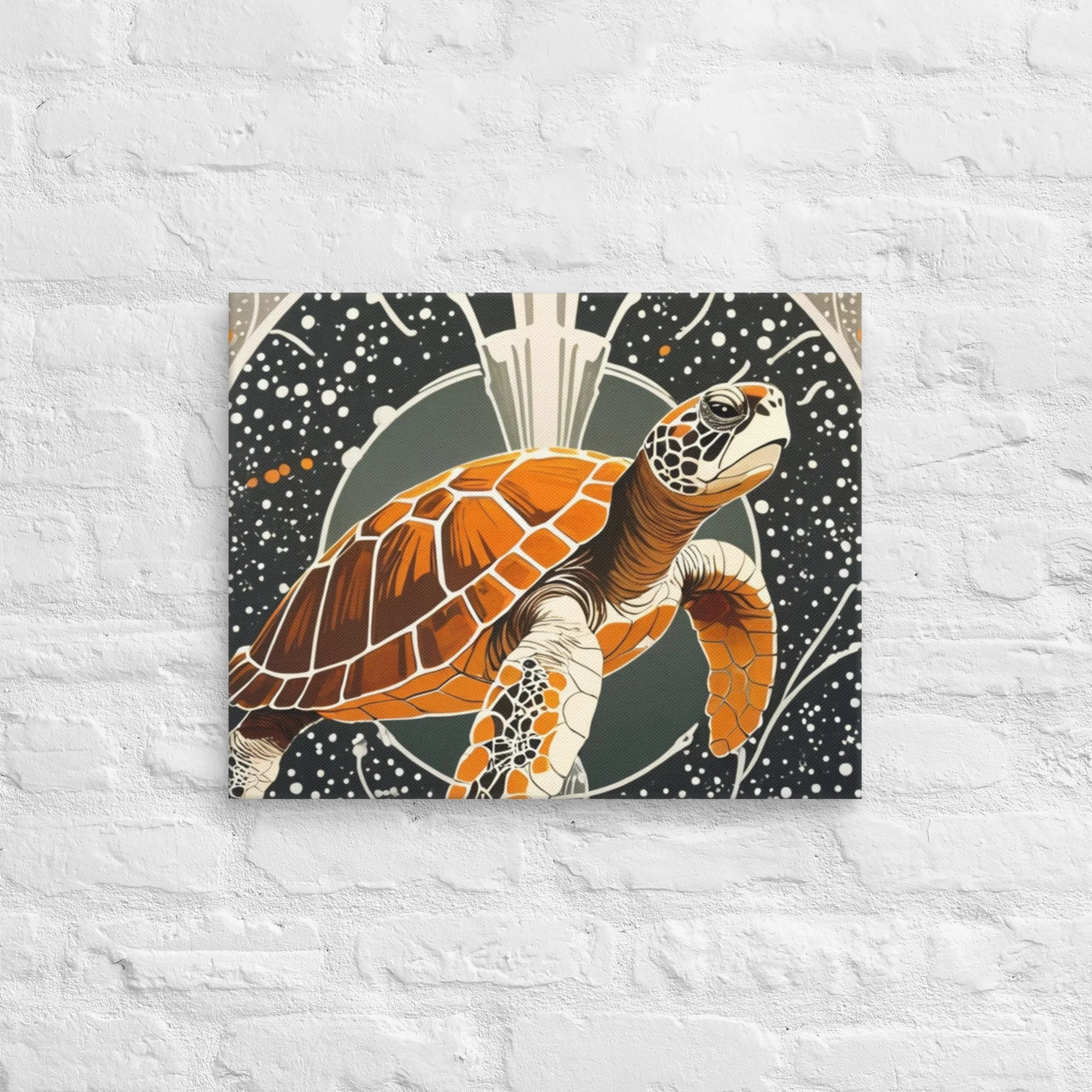 Ornamental Turtle on Canvas